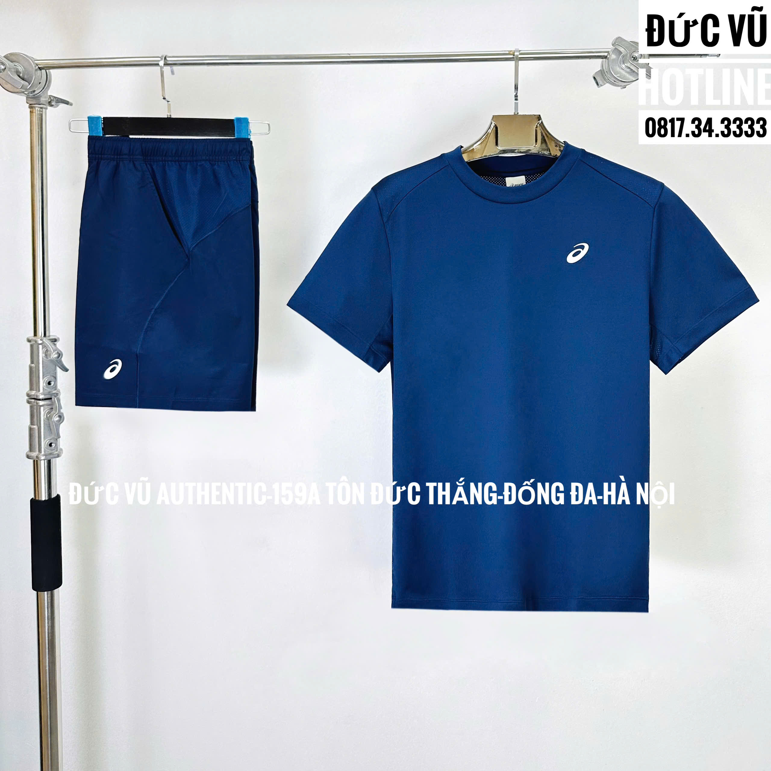 Set đồ thể thao nam ASICS xanh navy