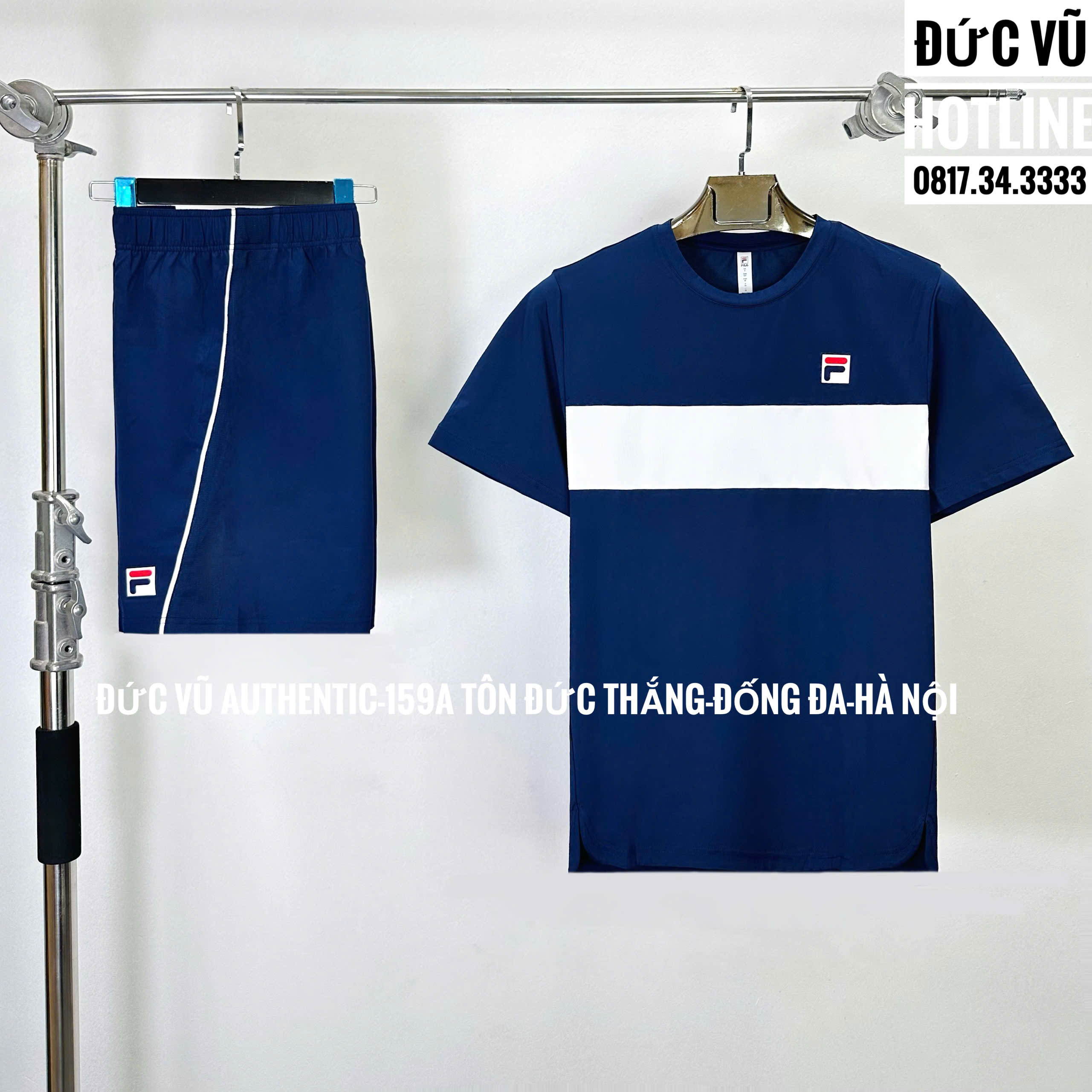 thể thao nam Fila navy phối trắng basic