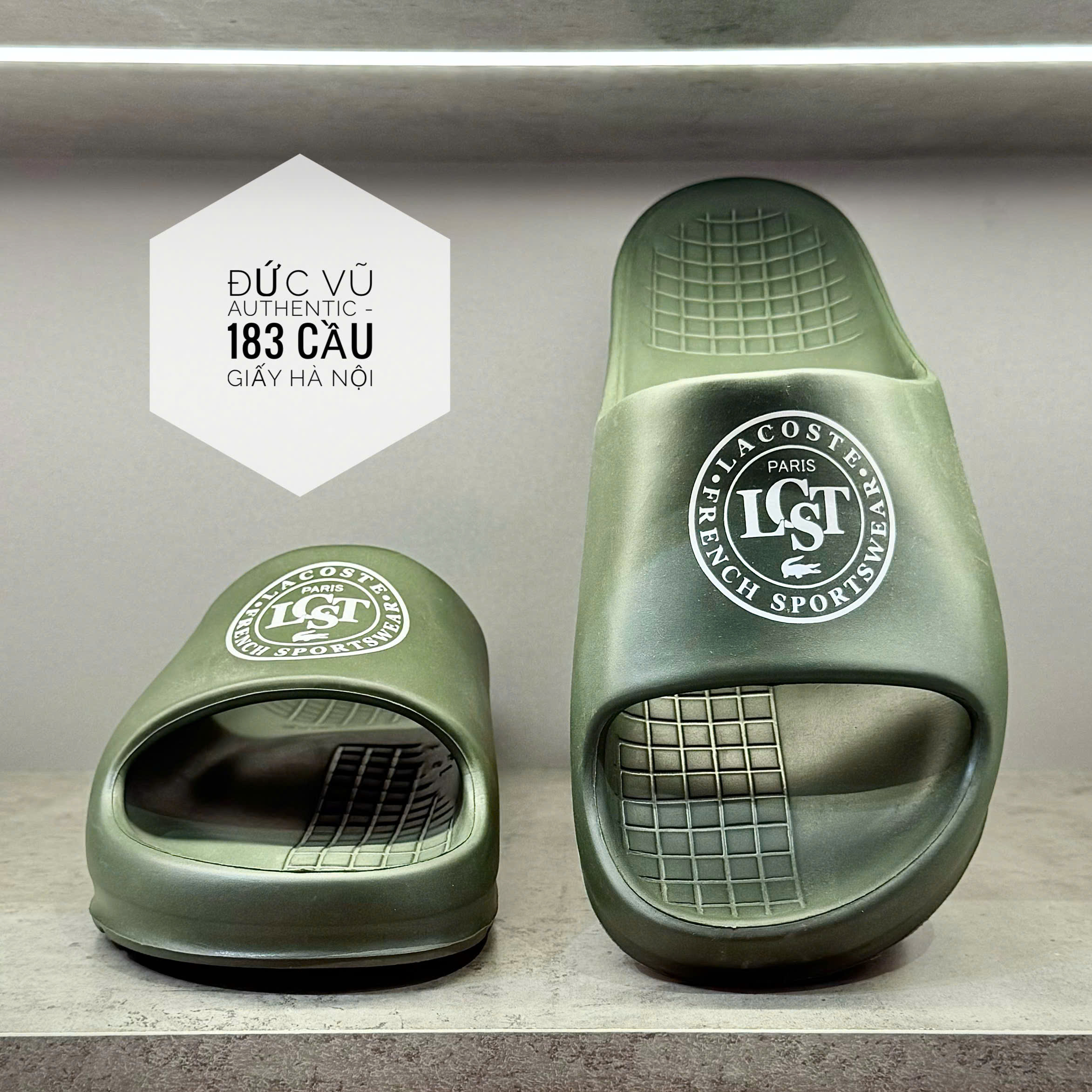 Dép Nam Lacoste Men's Serve Slide 2.0 48CMA0011 255 Màu Xanh