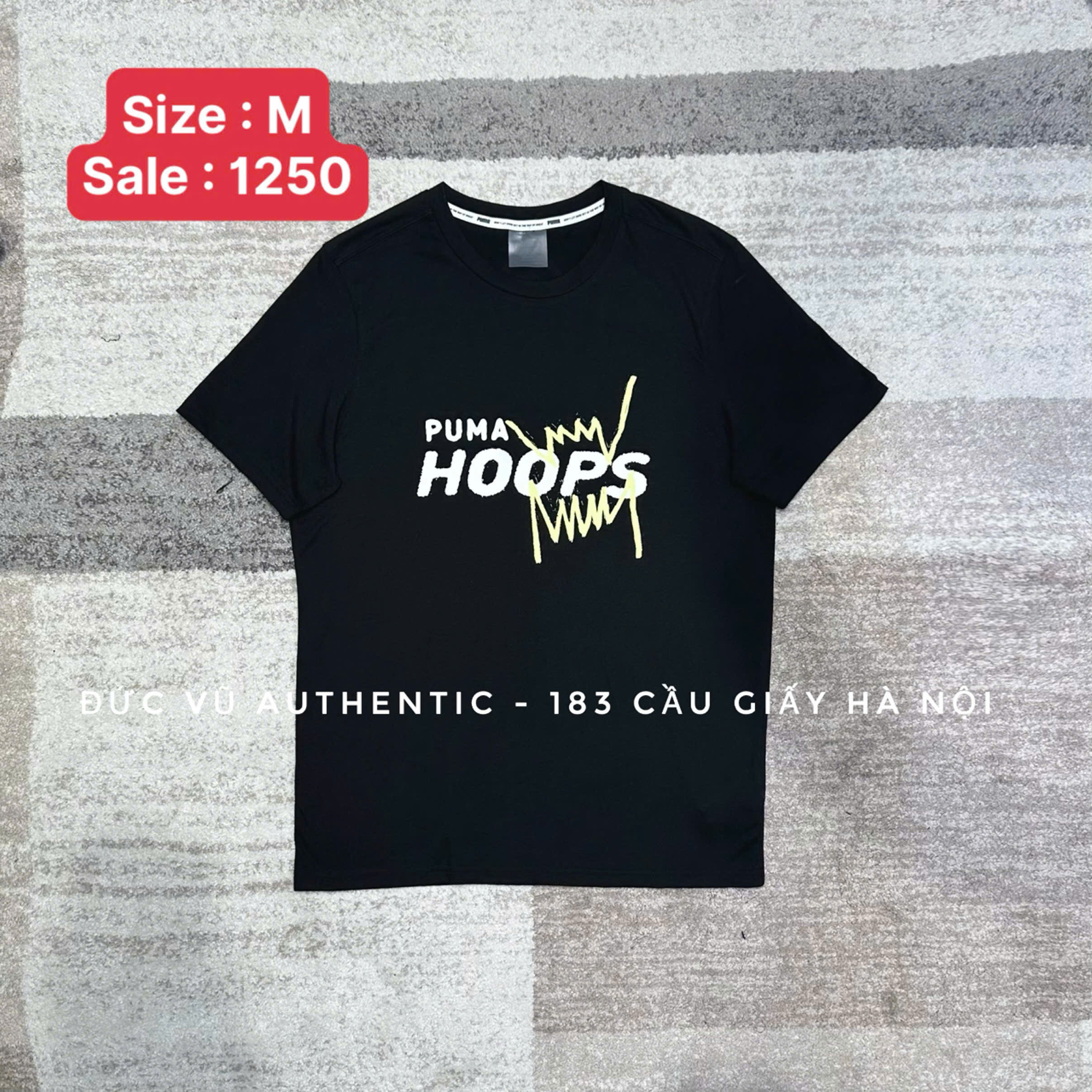 Áo Puma HOOPS Graphic Tee – Đen