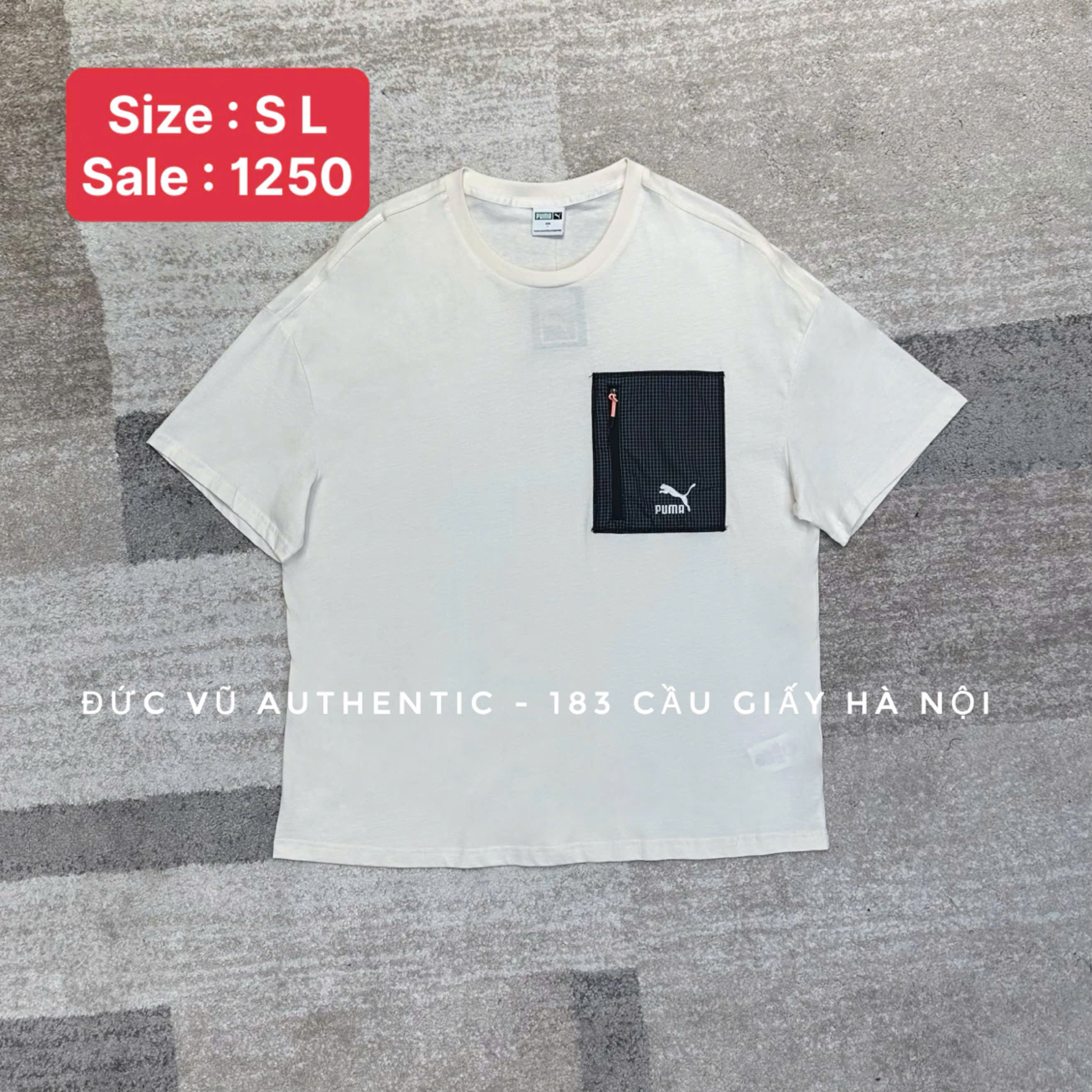 Áo Puma Utility Pocket Tee Beige