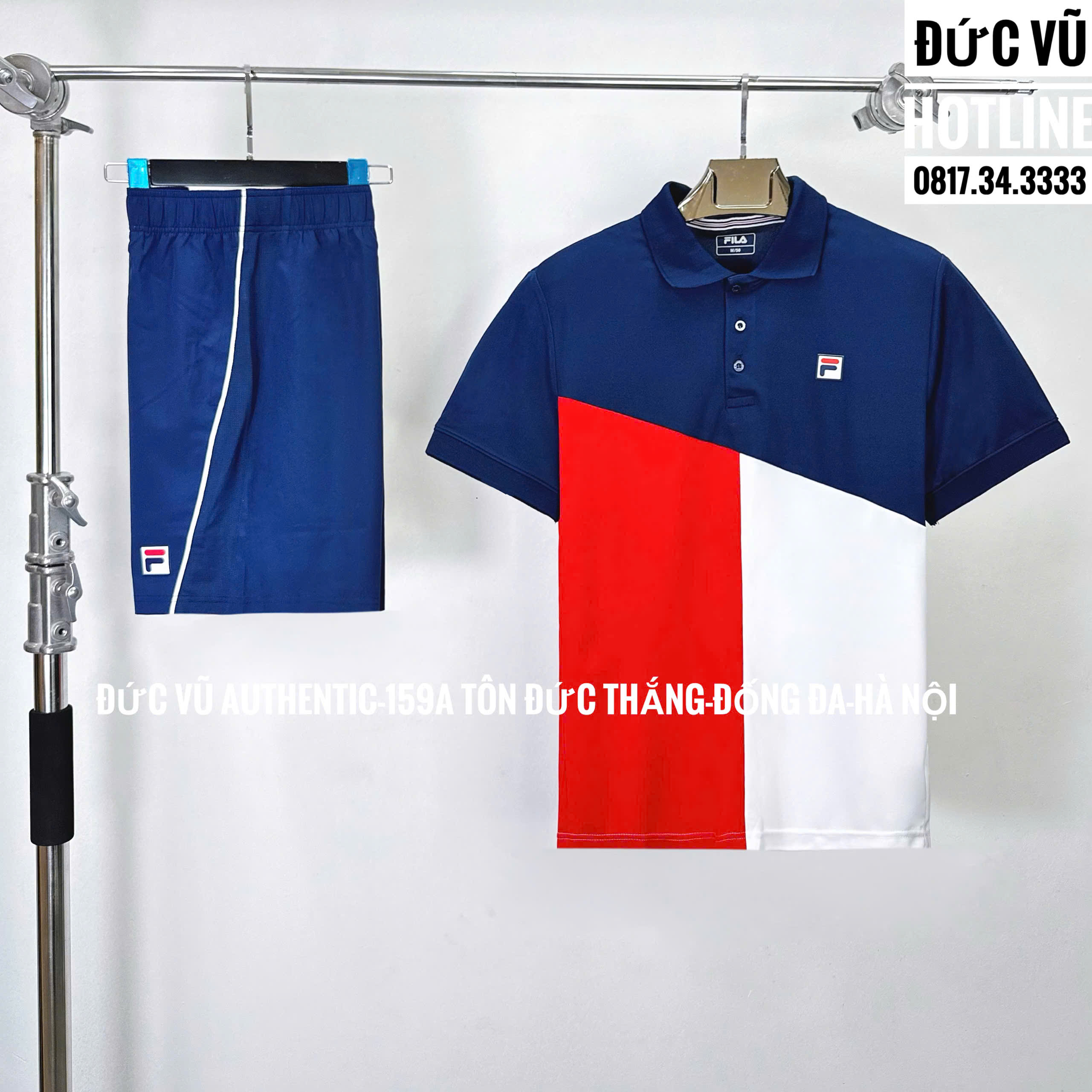 Set thể thao Fila Polo Navy – Đỏ – Trắng Cá Tính