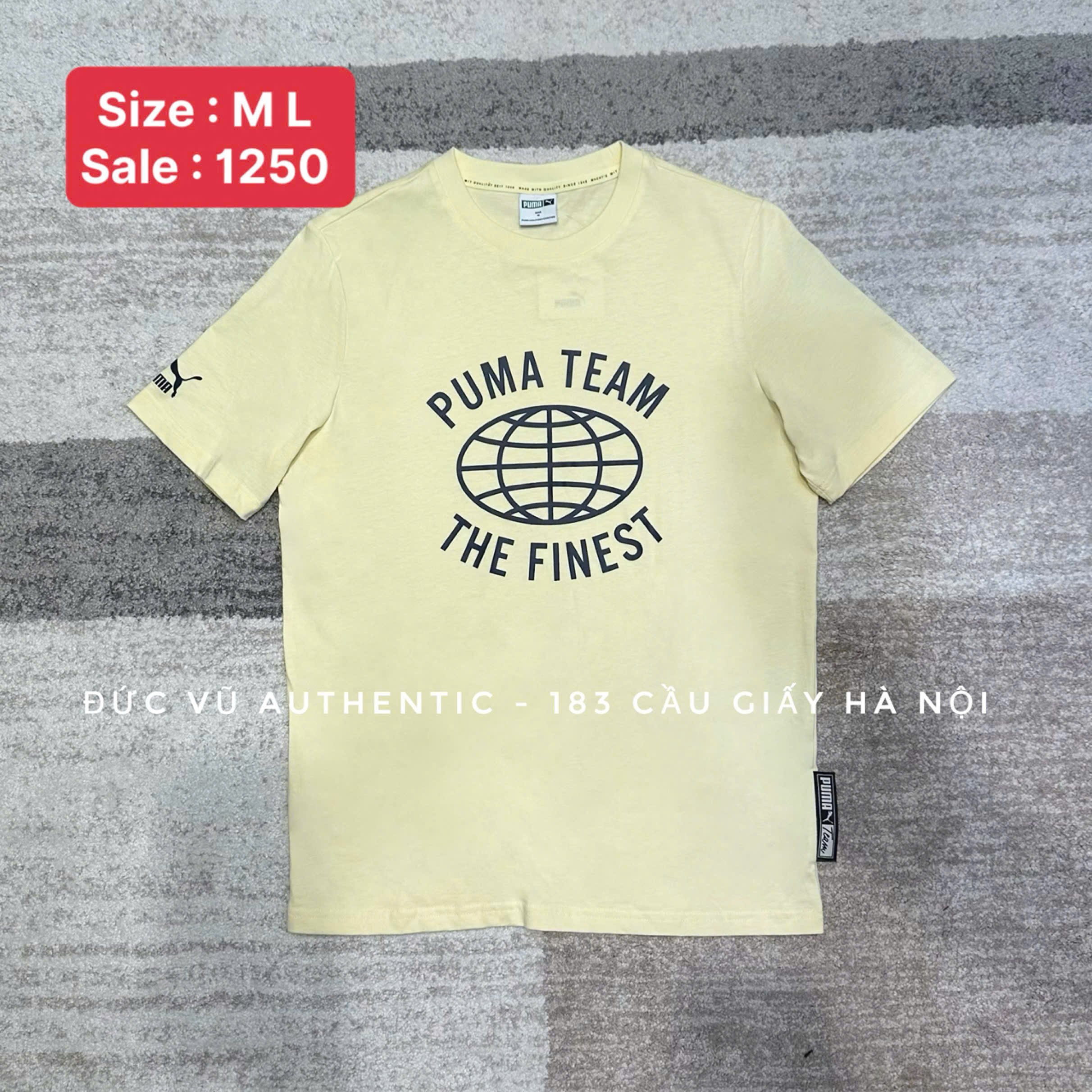 Áo thun Puma Team The Finest – Vàng kem