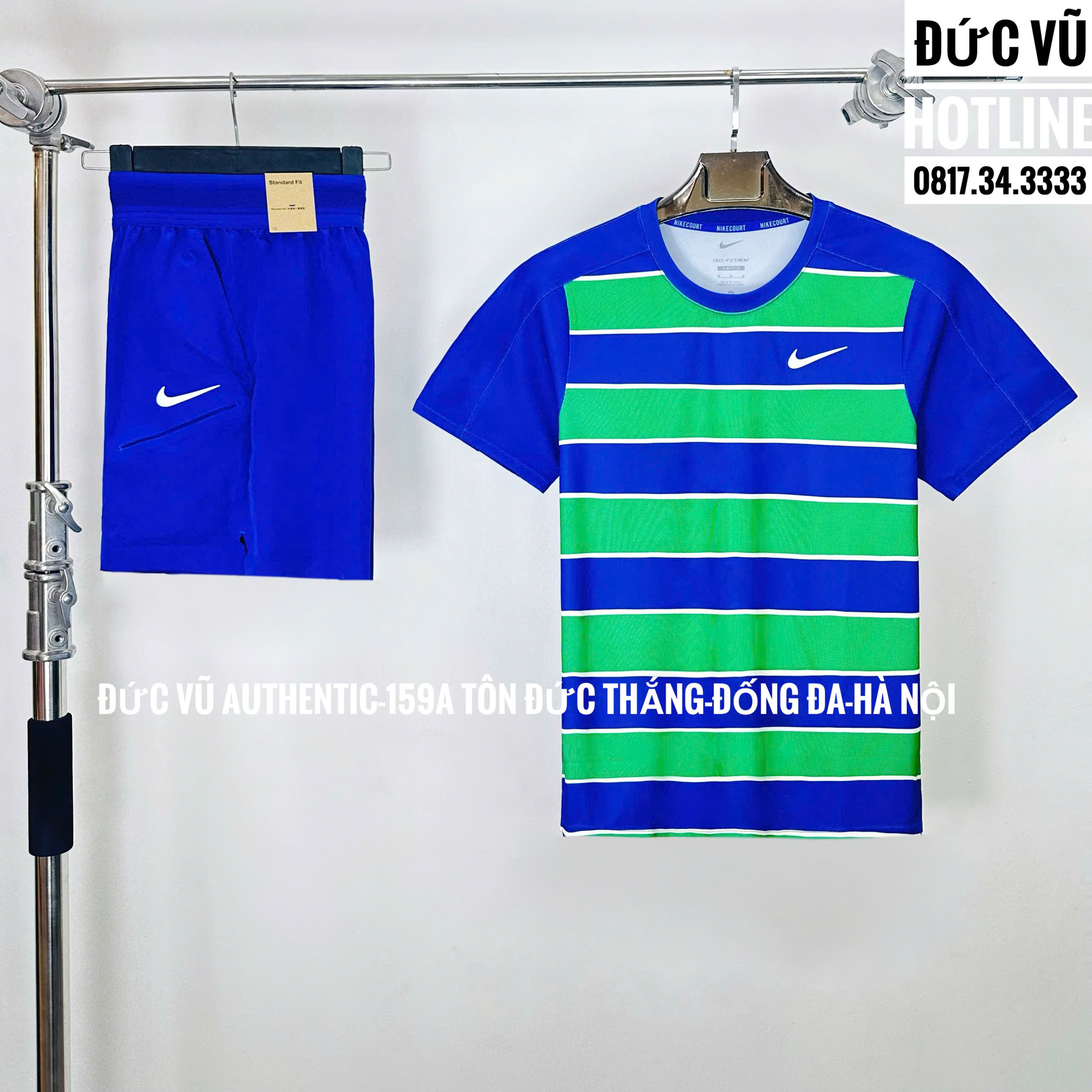 Set thể thao nam Nike xanh sọc