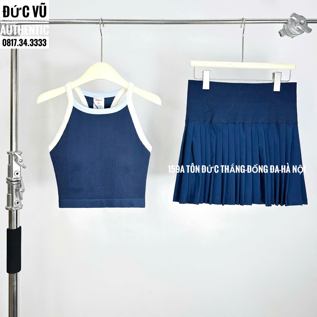 Set Thể Thao Nữ Wilson Croptop Xanh Navy