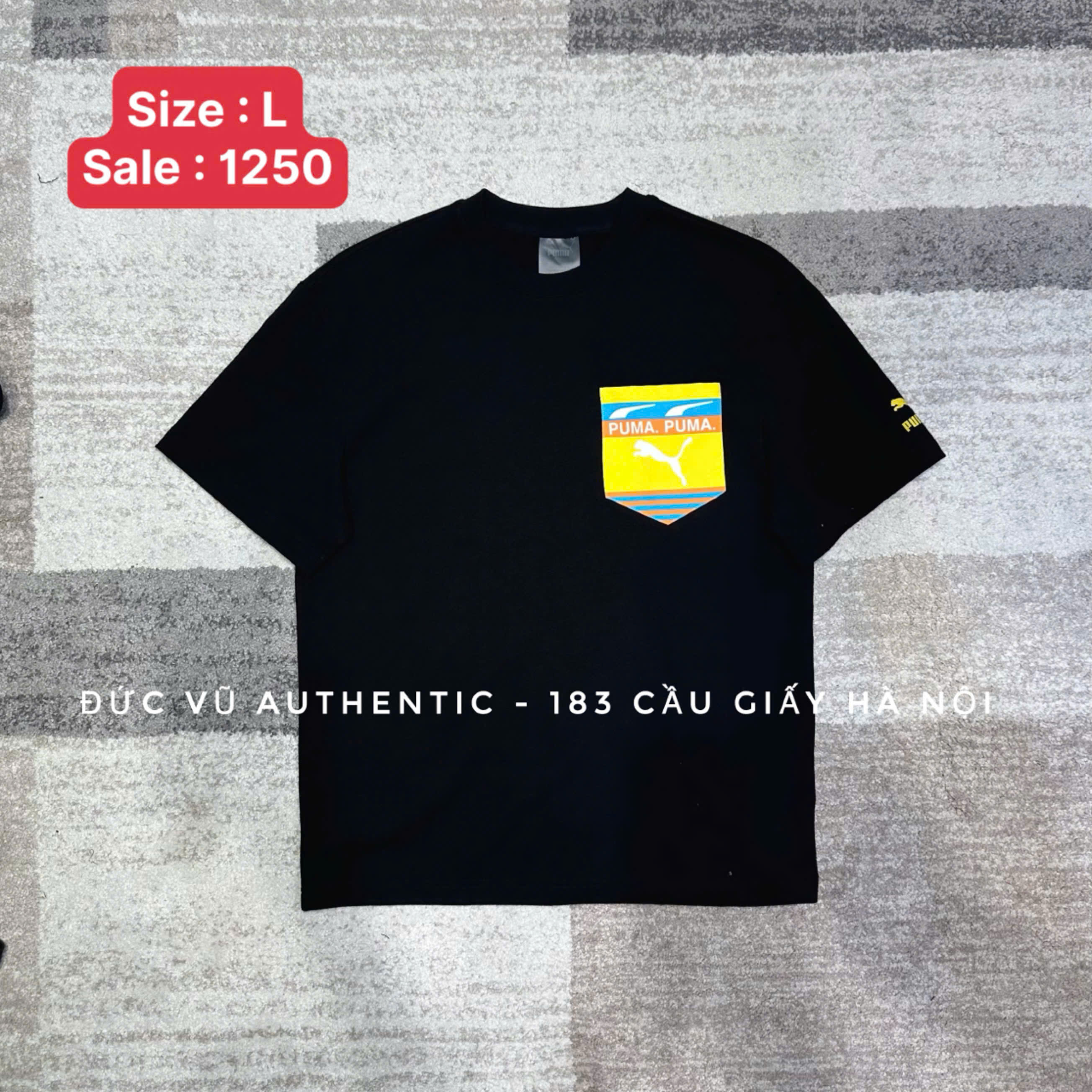 Áo Puma Pocket Graphic đen – Sunset Edition