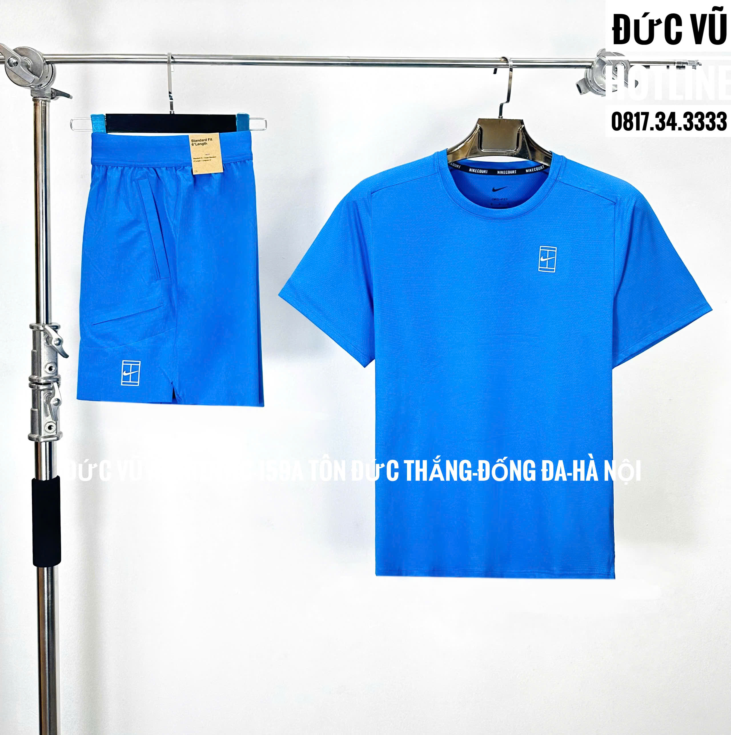 Set Nike Court Dri-FIT All Blue – Đậm chất thể thao, nổi bật mùa hè