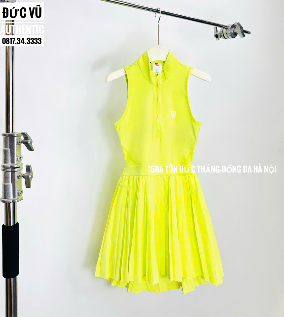 Váy Tennis Wilson Nữ Màu Vàng Neon