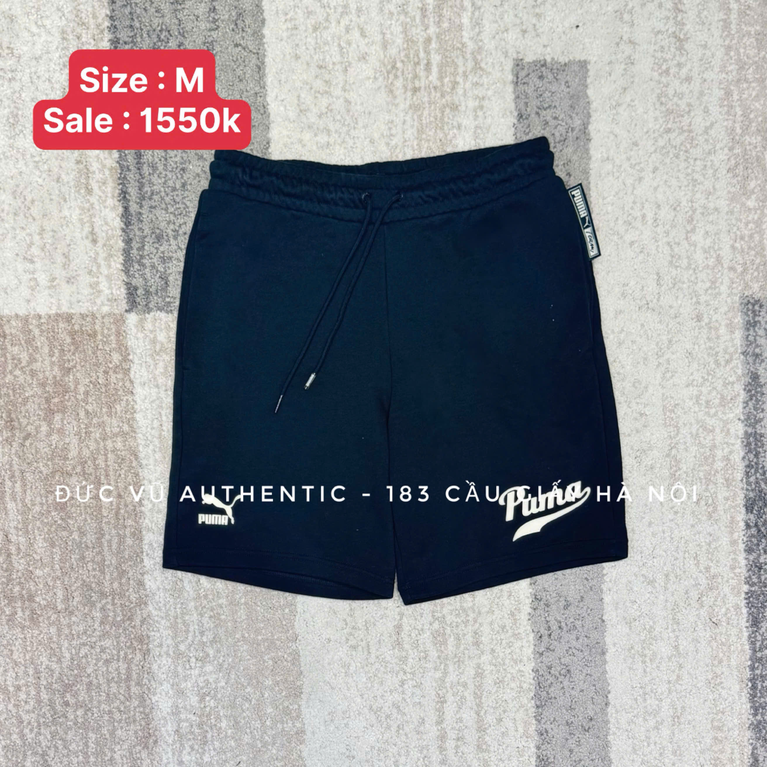 Quần Puma Essentials Logo Đen – Dual Branding