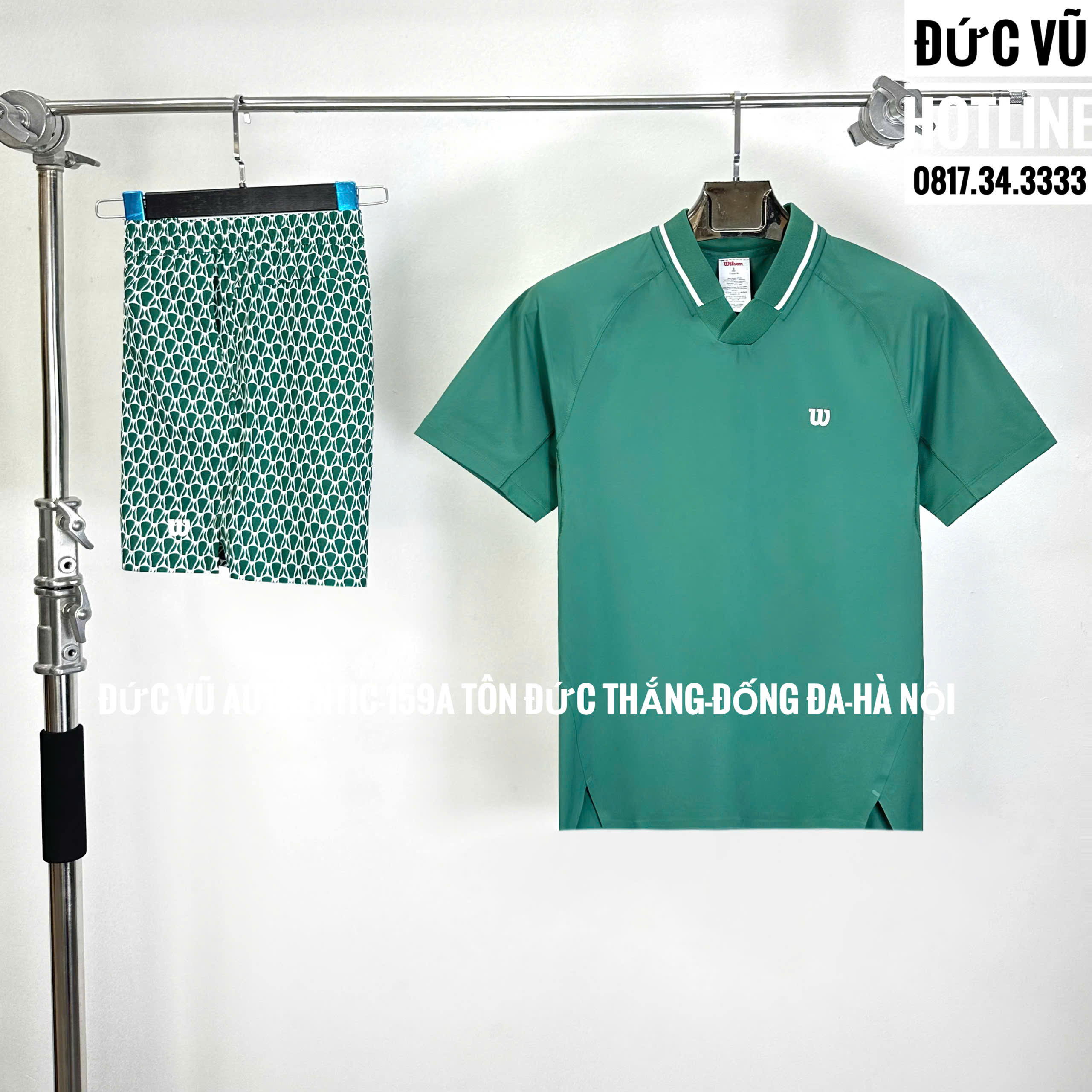 Set Thể Thao Nam Wilson Xanh Lá Họa Tiết