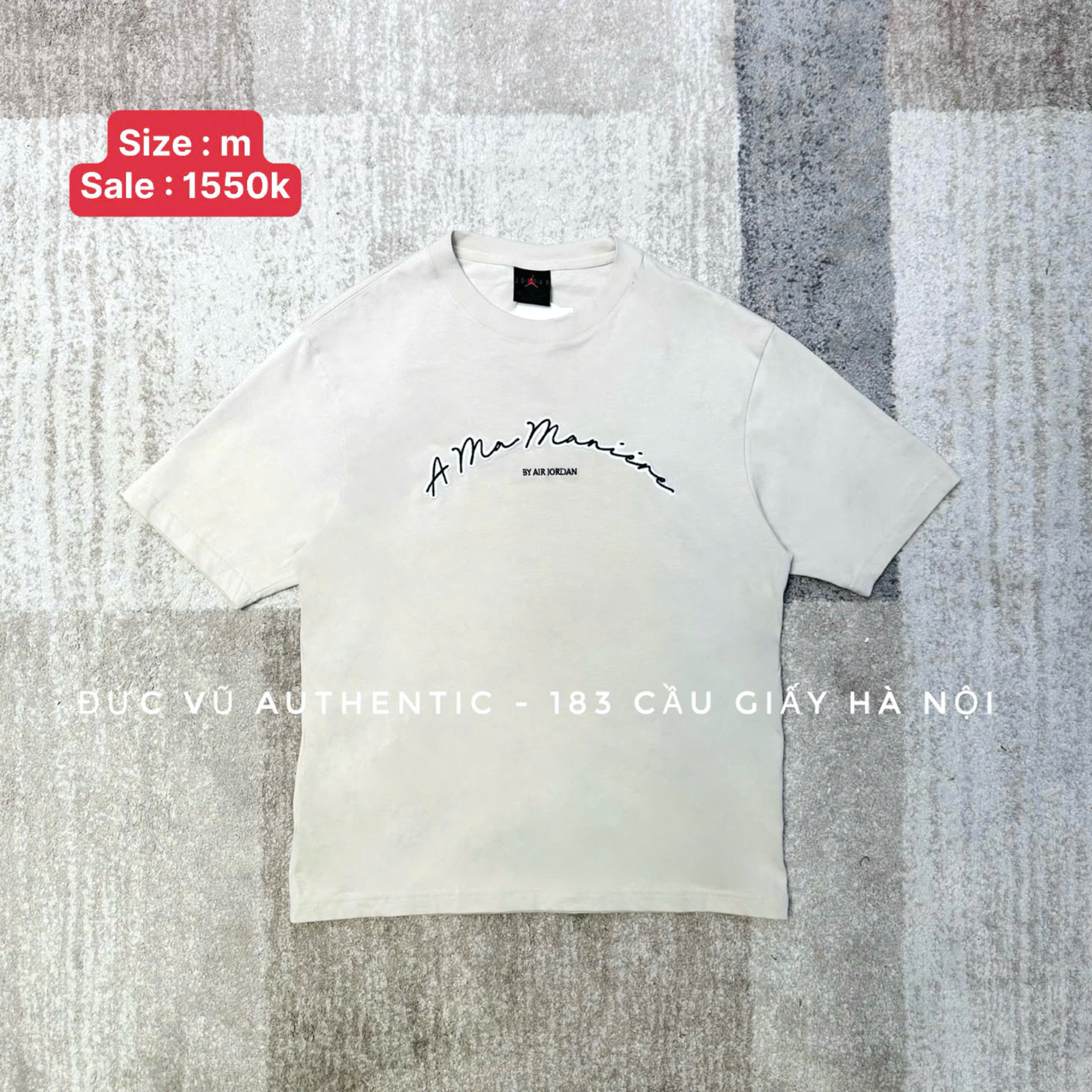 Áo thun Jordan x A Ma Maniére Tee – Trắng ngà