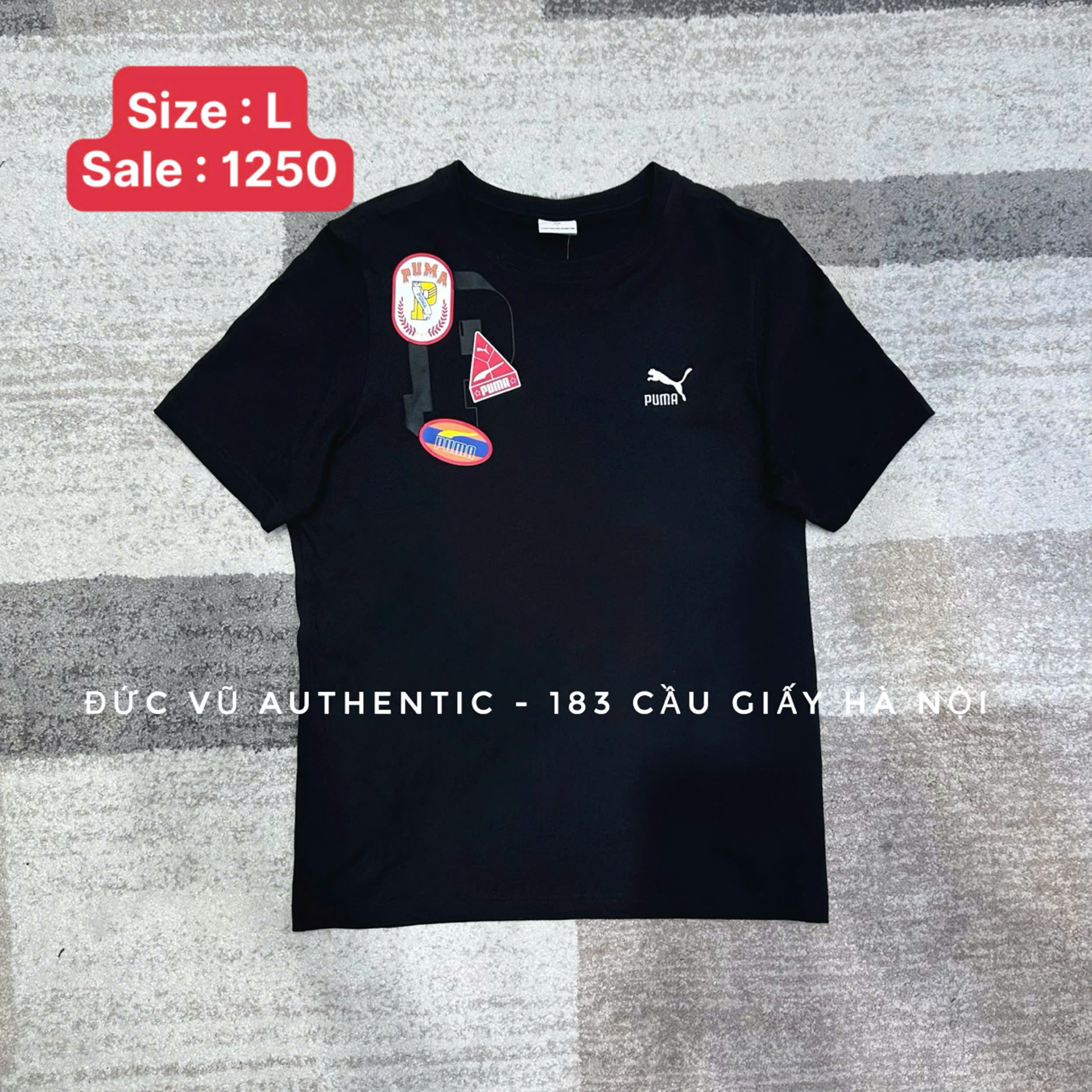 Áo Puma Badge Patch Tee Black