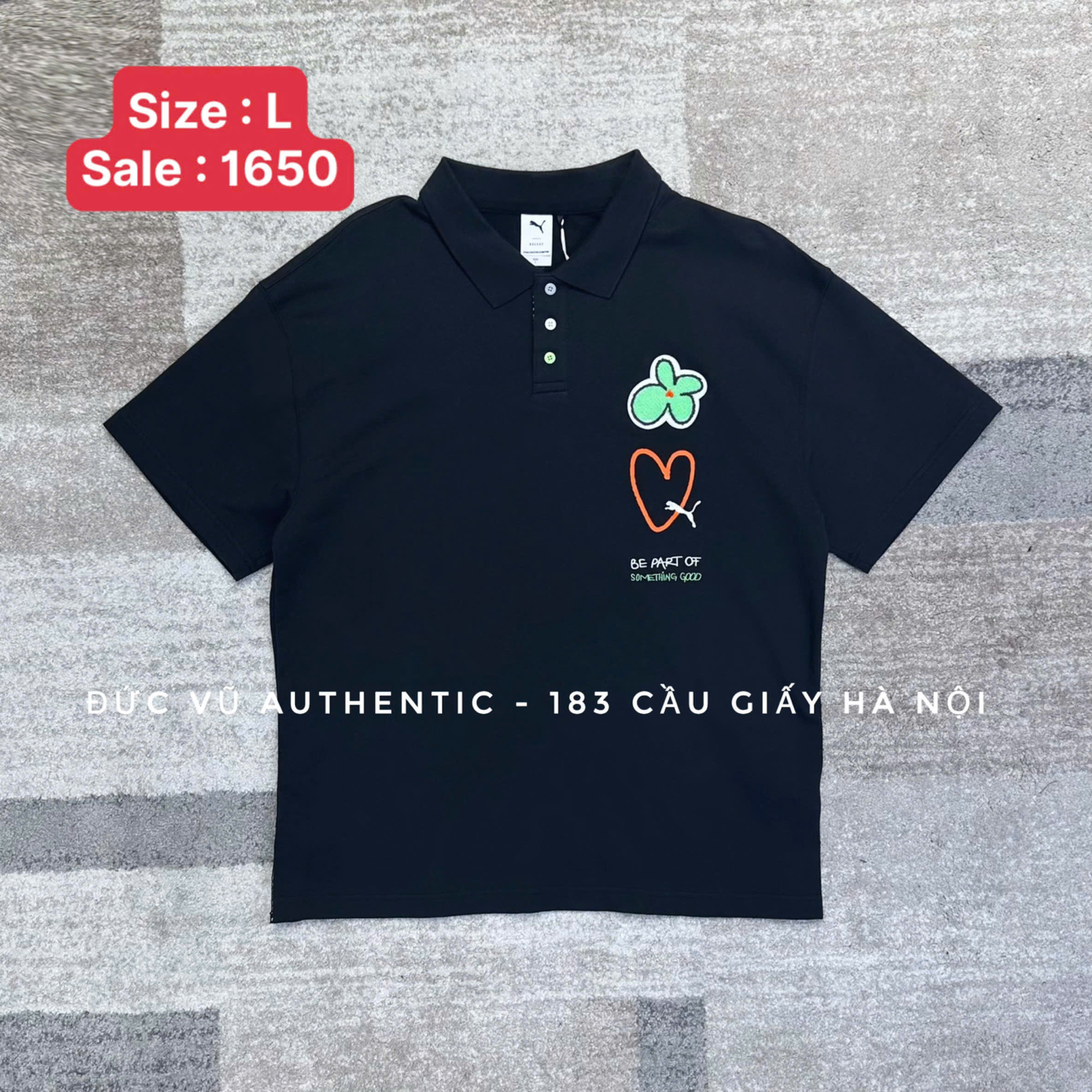 Áo polo Puma “Be A Part Of Something Good” Black