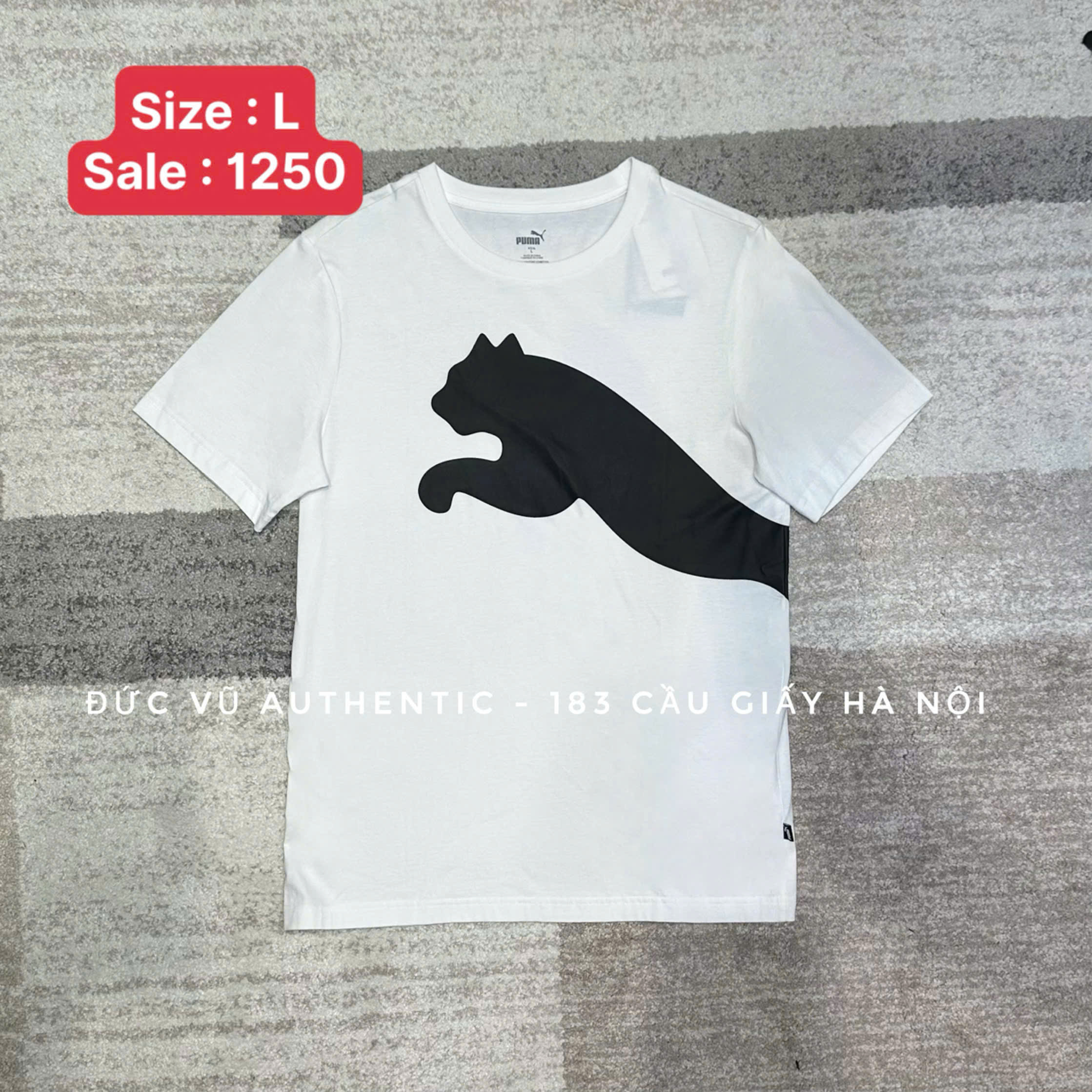 Áo Puma Big Cat Logo Tee White