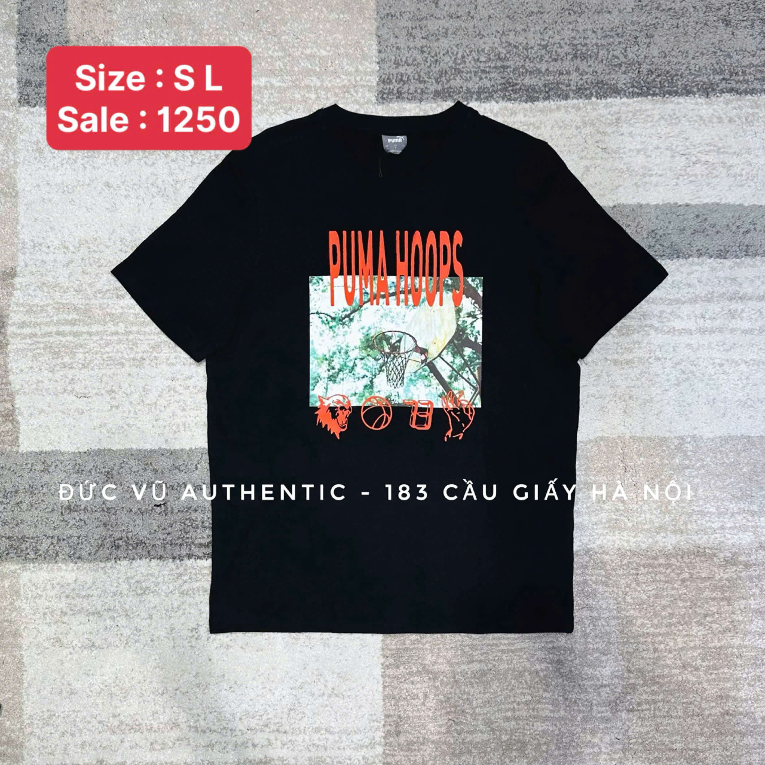 Áo Puma Hoops Outdoor Court Graphic Tee