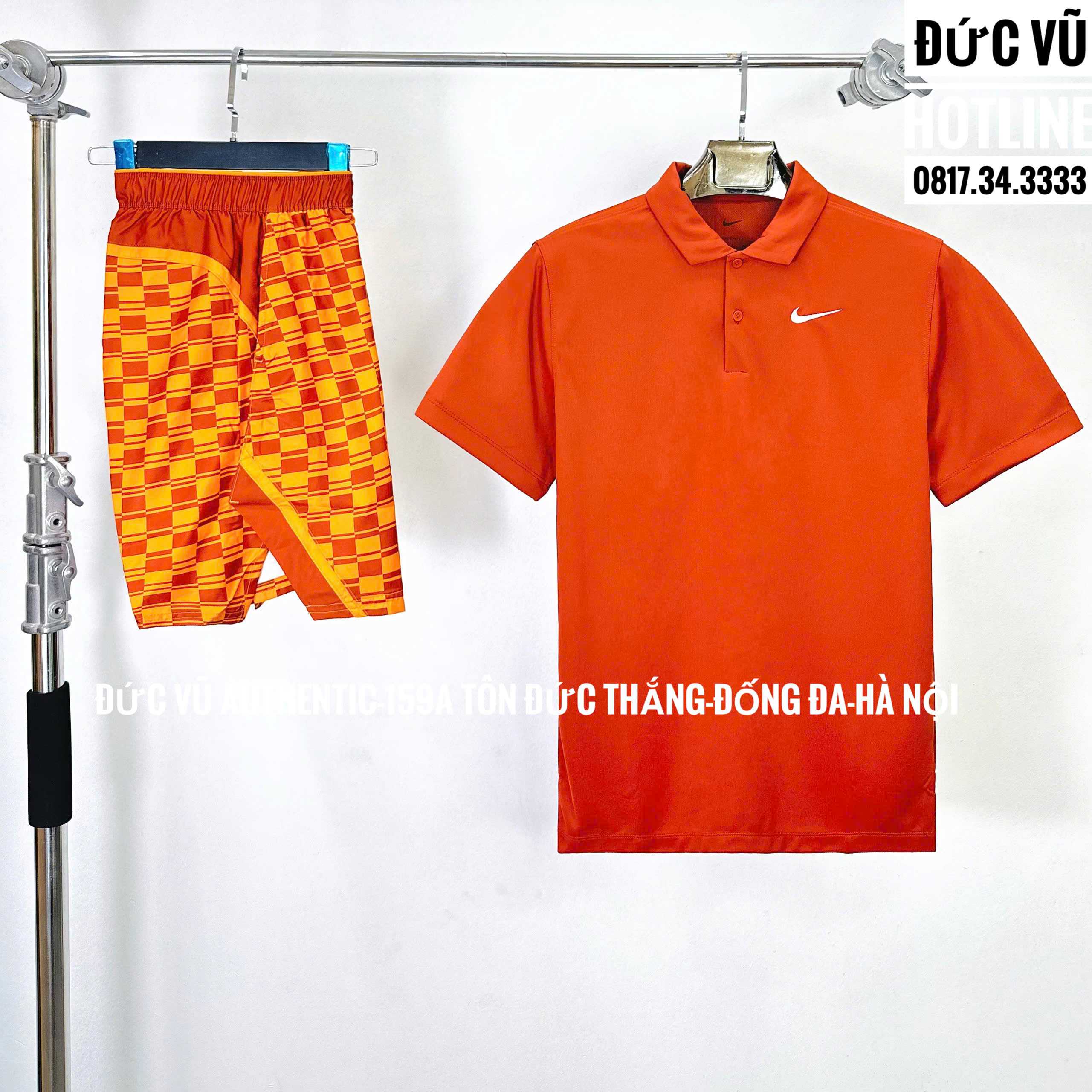 Set thể thao Nike Polo Cam Checkerboard