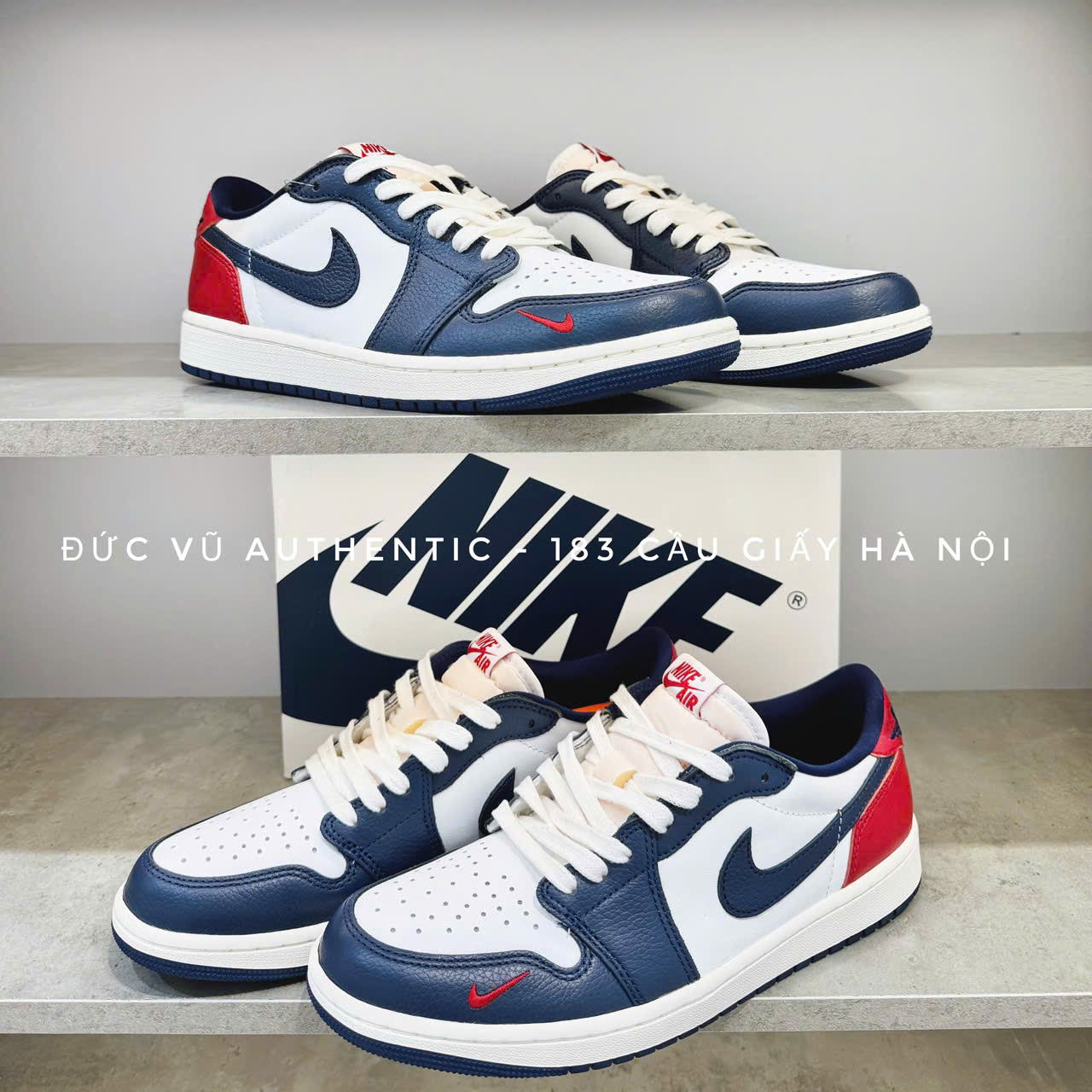 Nike Air Jordan 1 Low “USA Navy Red Mini Swoosh”