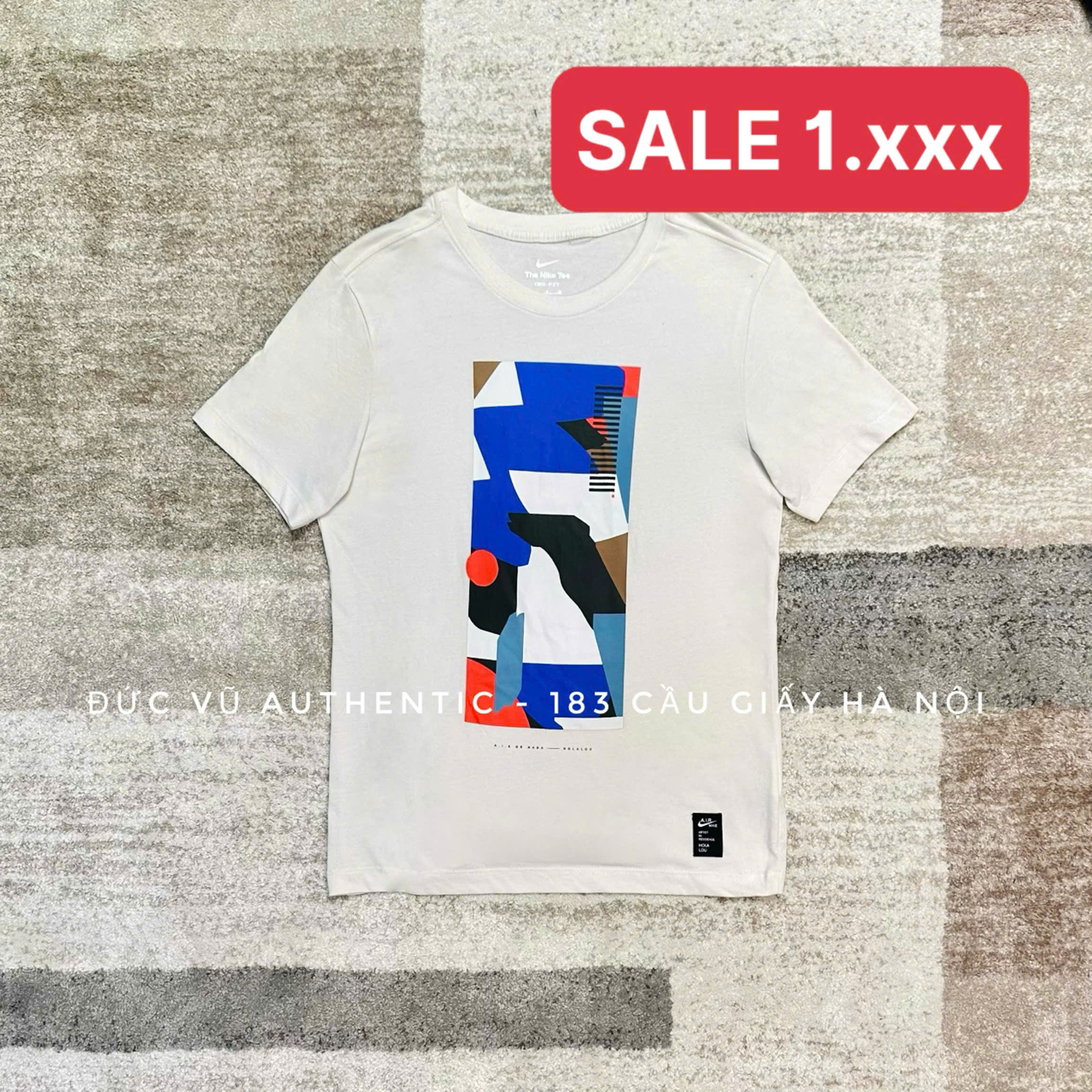 Áo thun Nike The Nike Tee Abstract Art – Trắng họa tiết nghệ thuật