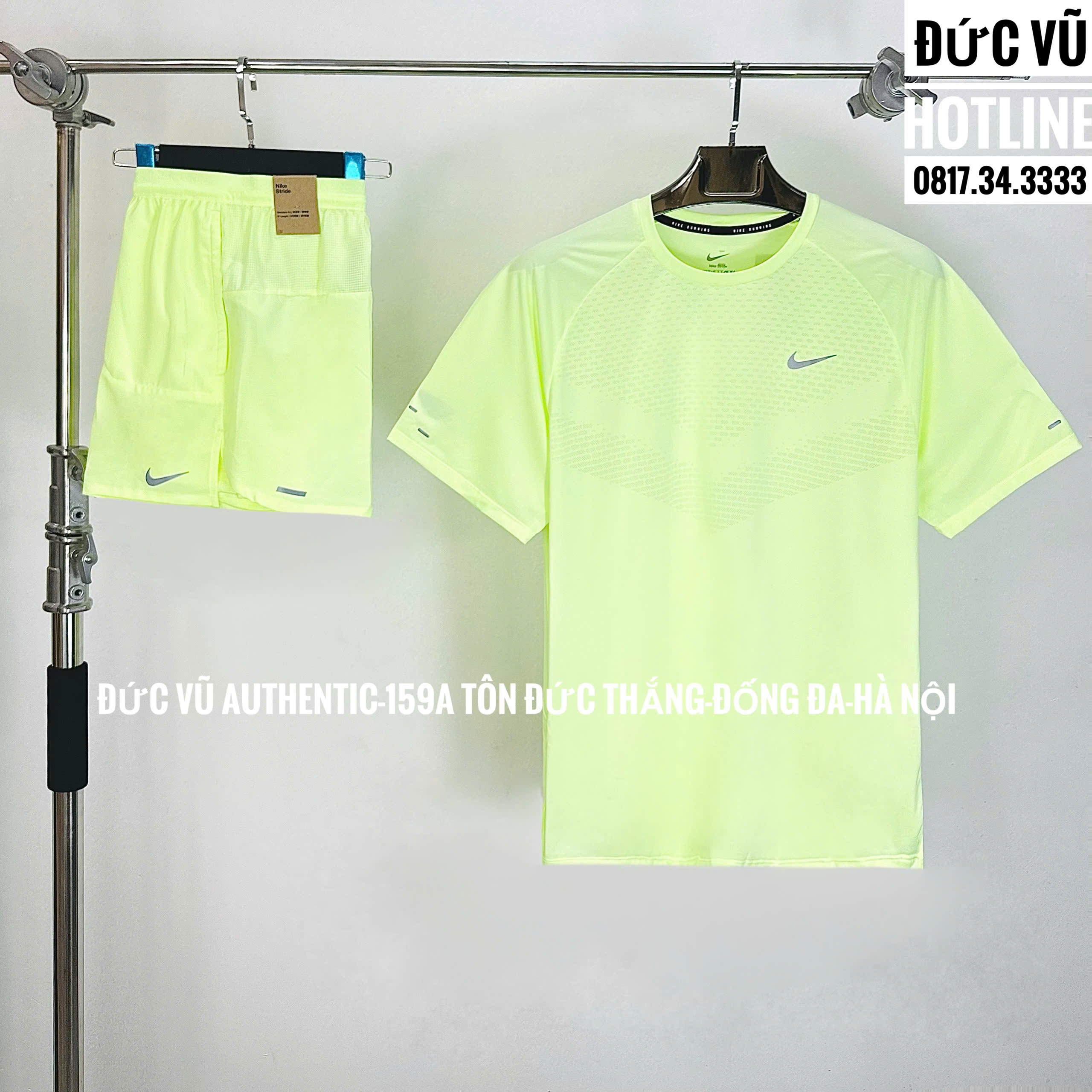 Set đồ thể thao nam Nike Dri-FIT màu vàng neon