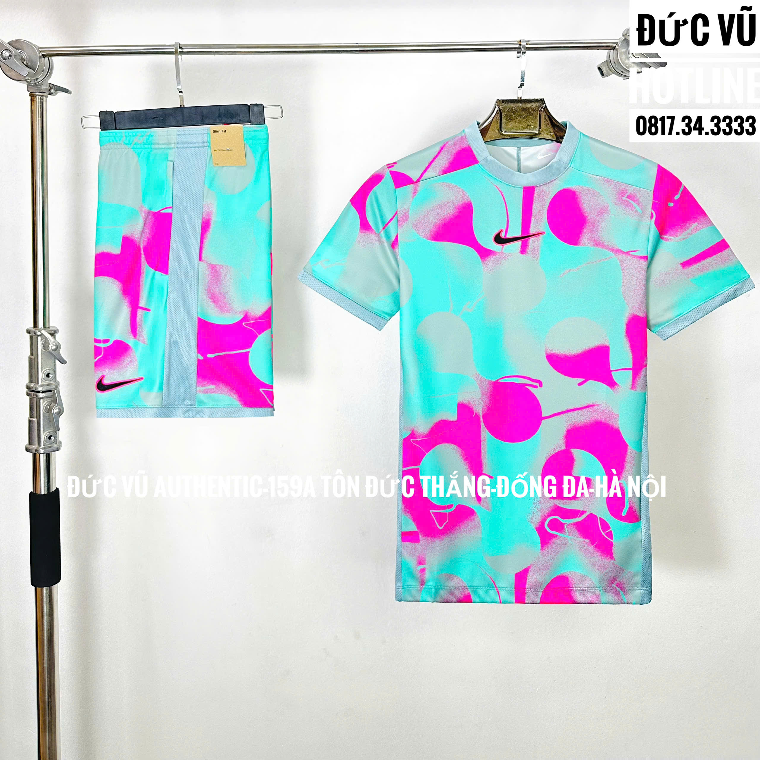 Set thể thao nam Nike Air Zoom Pickleball xanh hồng neon