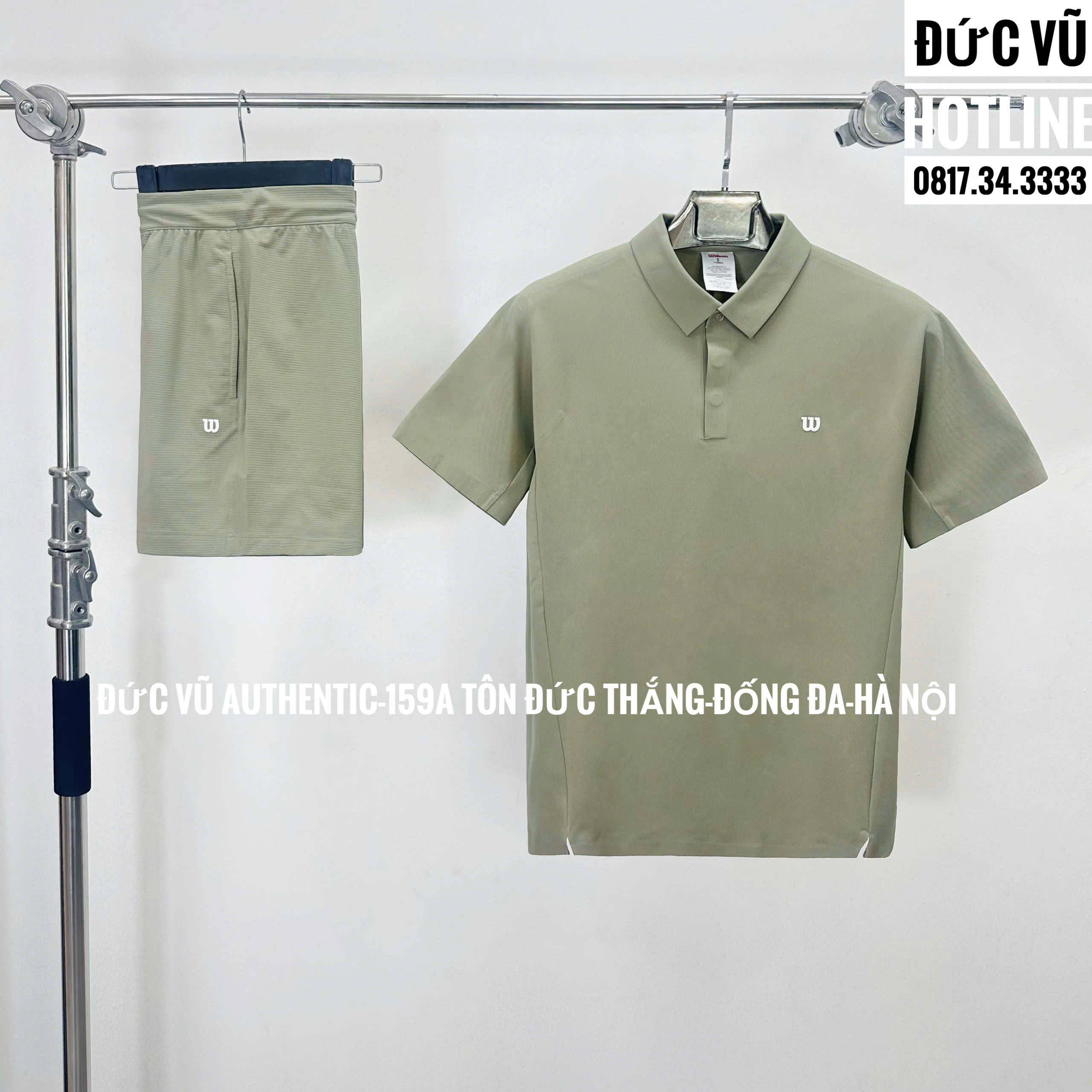 Set thể thao Wilson polo xanh rêu