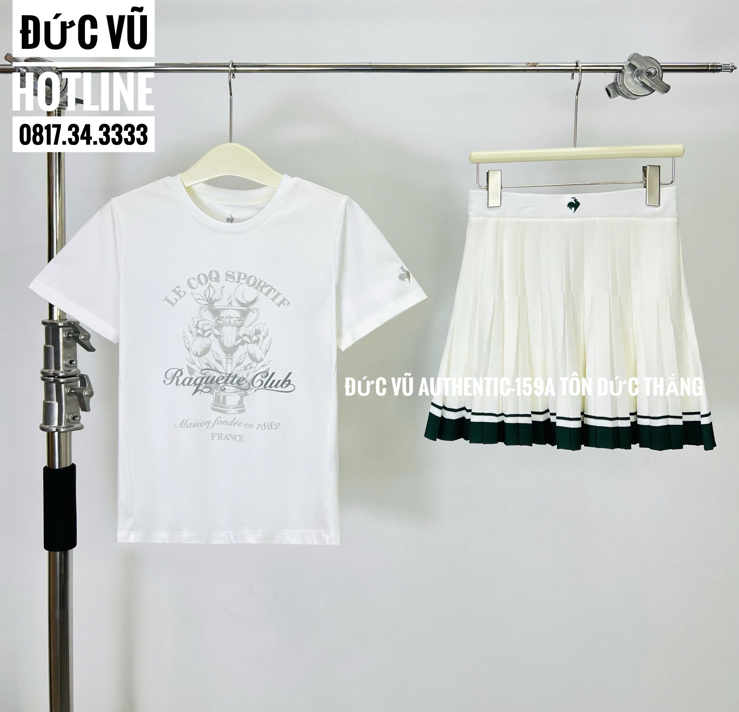 Set thể thao nữ Le Coq Sportif trắng Raquette Club