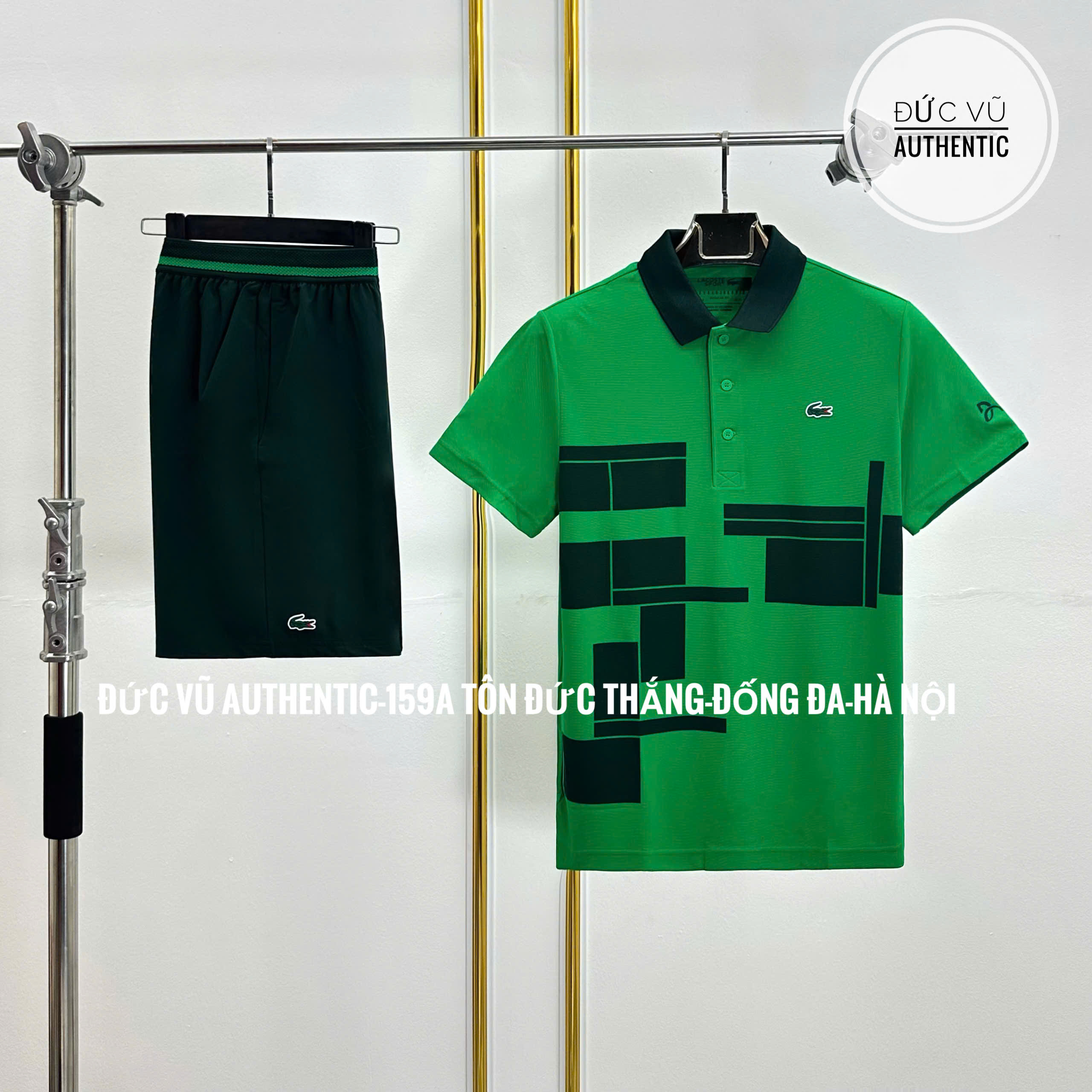 Set Lacoste Polo Xanh Lá