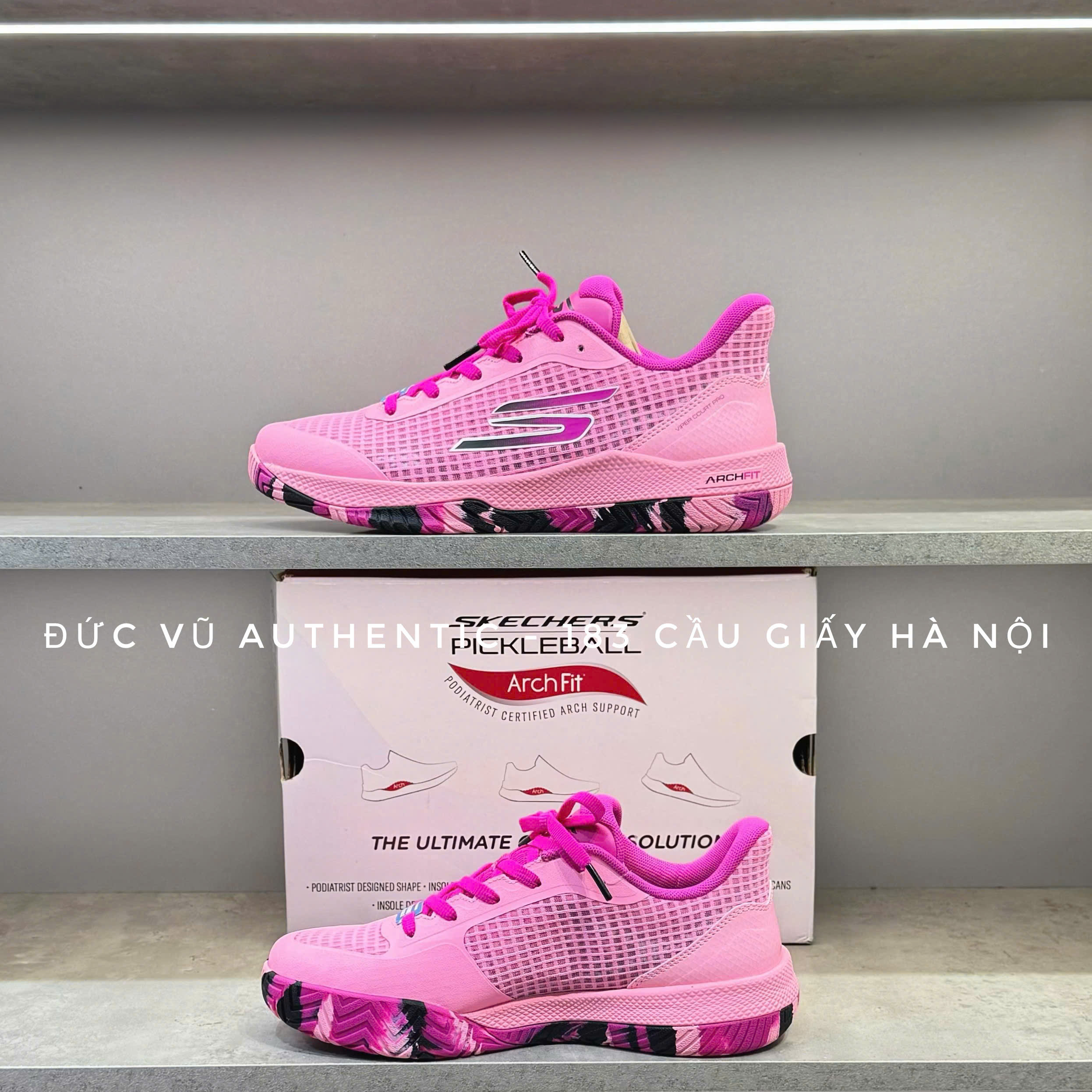 Giày Pickleball Skechers Arch Fit Hồng
