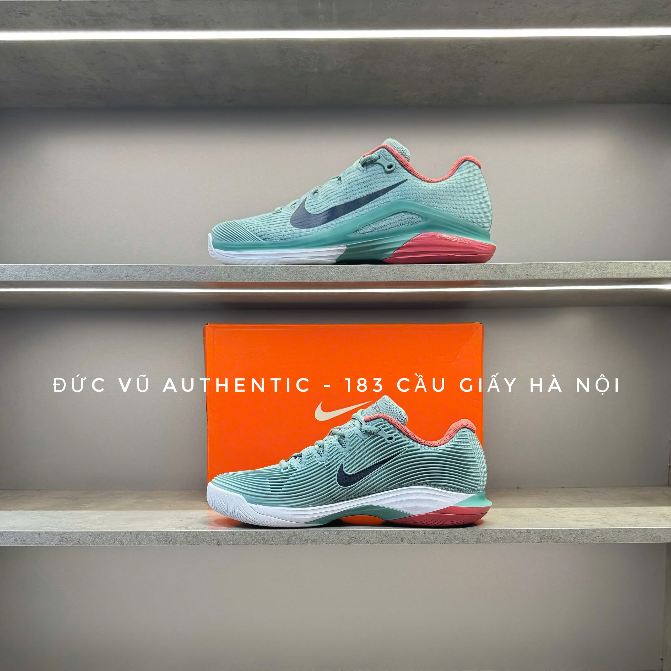 Giày Tennis NikeCourt Air Zoom Vapor Cage 4 Xanh Mint/Hồng