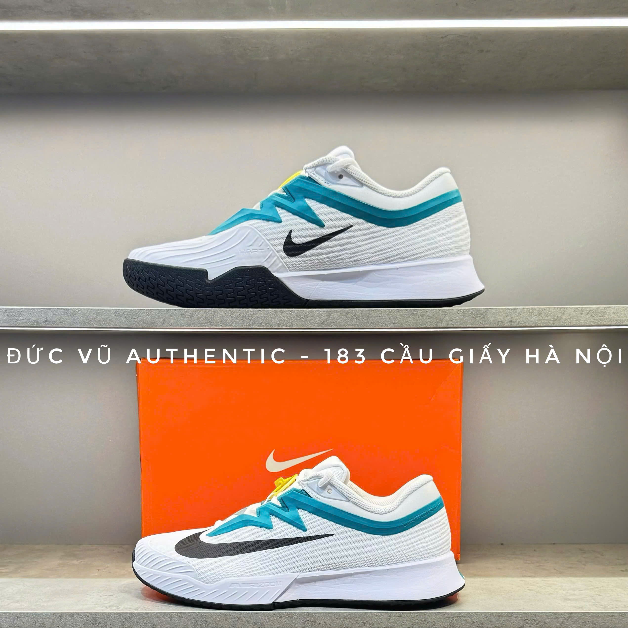 Giày Tennis Nike Zoom Vapor Pro 2 Trắng/Xanh Đen