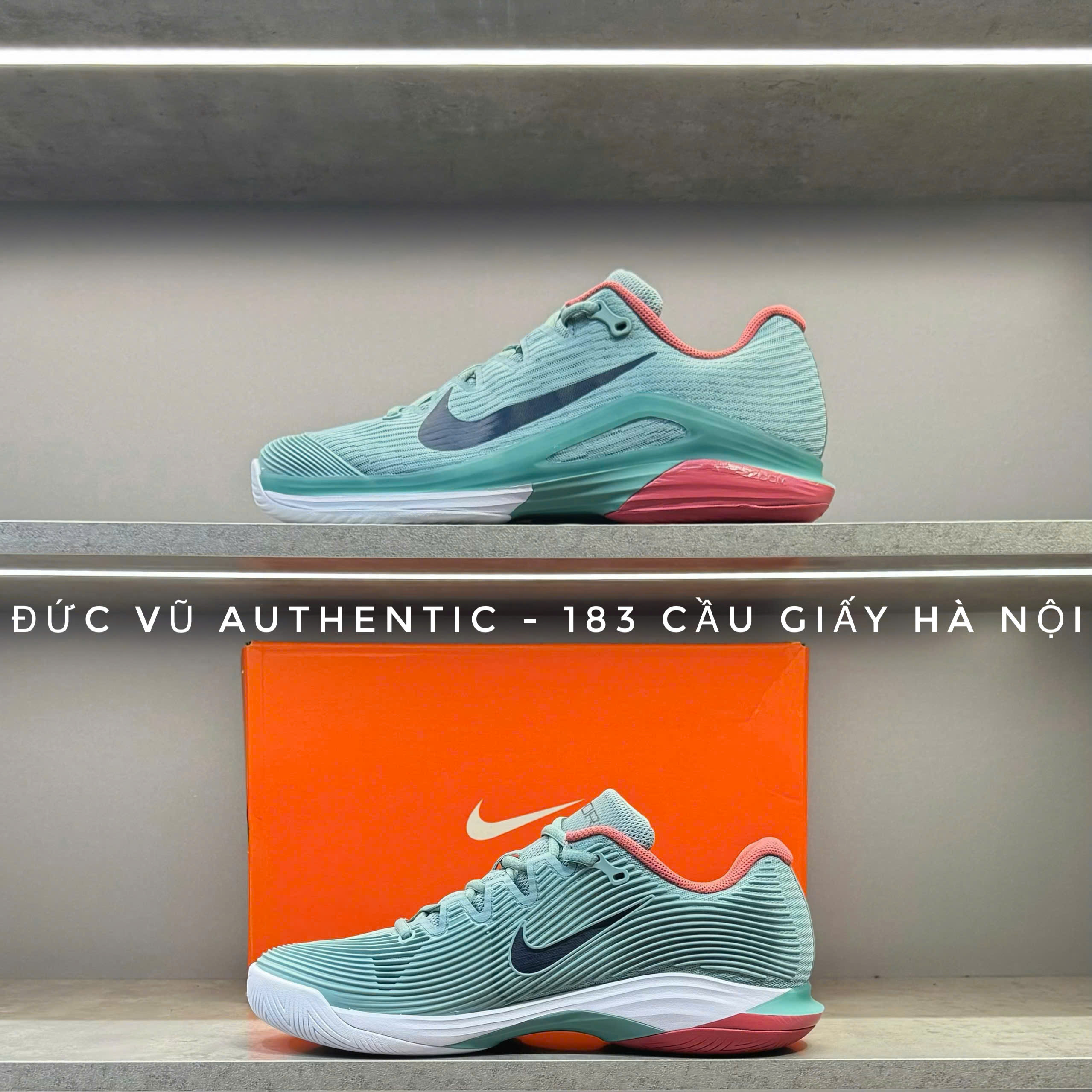 Giày Tennis NikeCourt Air Zoom Vapor Cage 4 Xanh Mint/Hồng