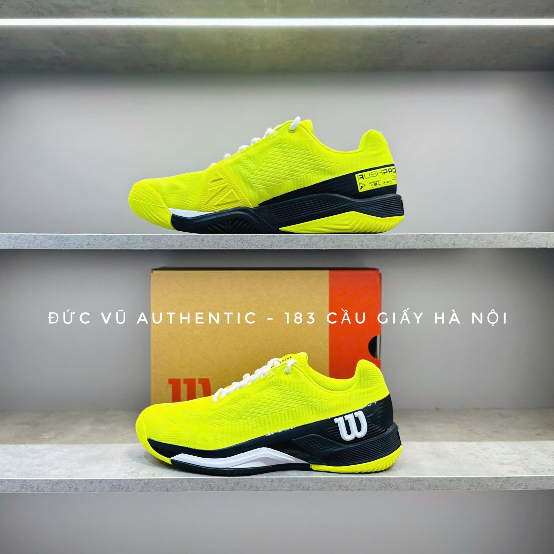 Giày Tennis Wilson Rush Pro 4.0 Electric Yellow/Black