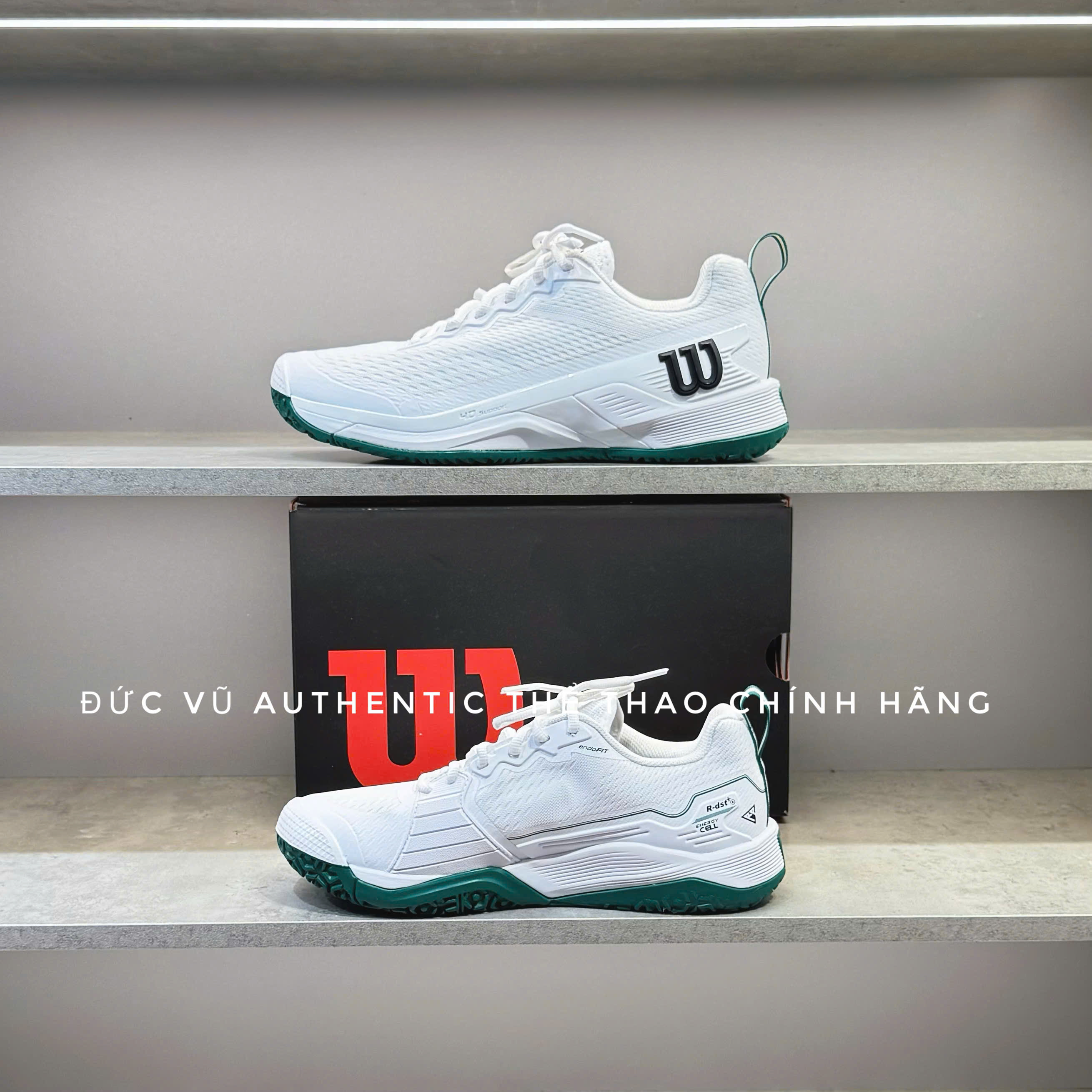 Giày Tennis Wilson Rush Pro 4.0 White/Green