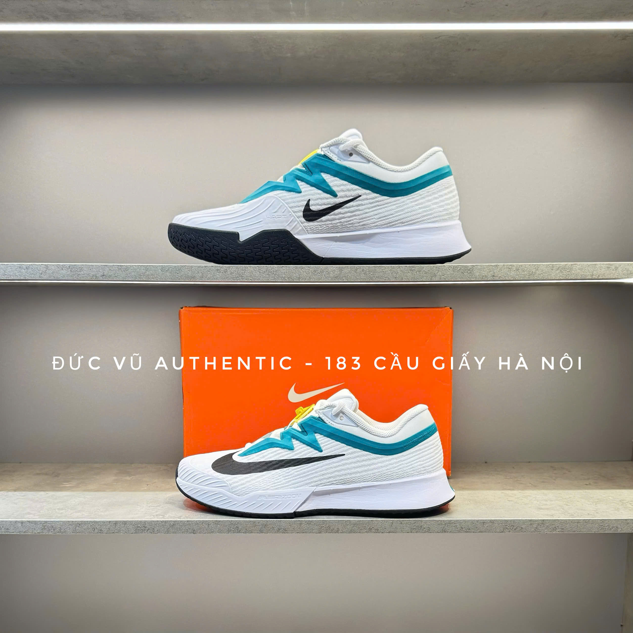 Giày Tennis Nike Zoom Vapor Pro 2 Trắng/Xanh Đen