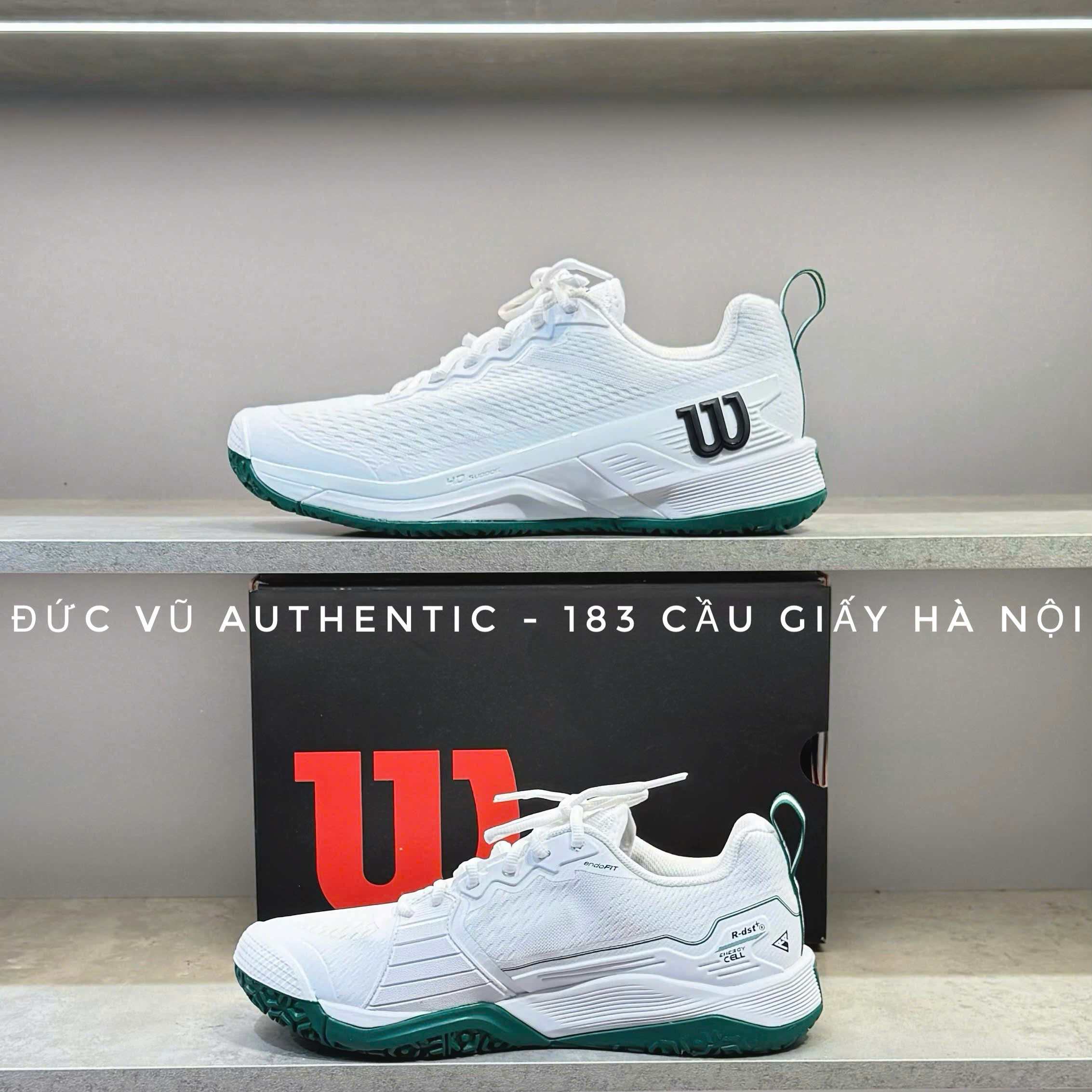 Giày Tennis Wilson Rush Pro 4.0 White/Green