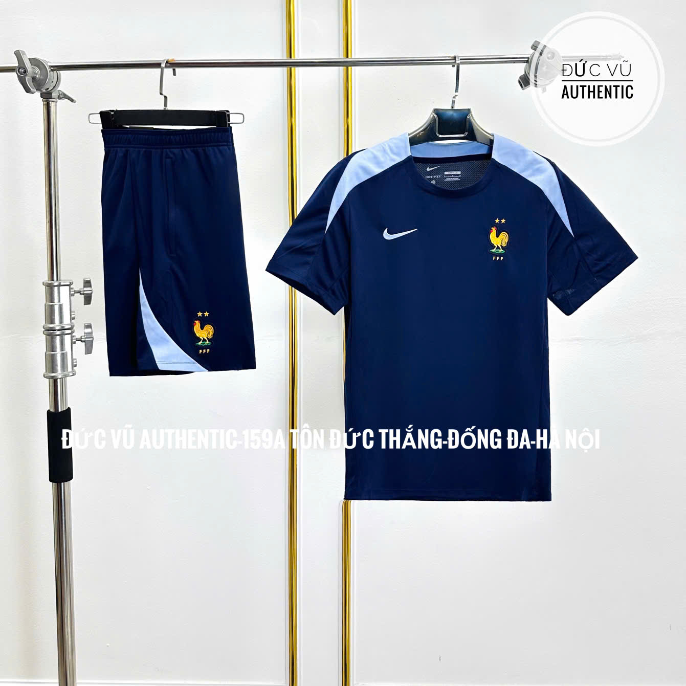Set thể thao đội tuyển Pháp xanh phối trắng Nike