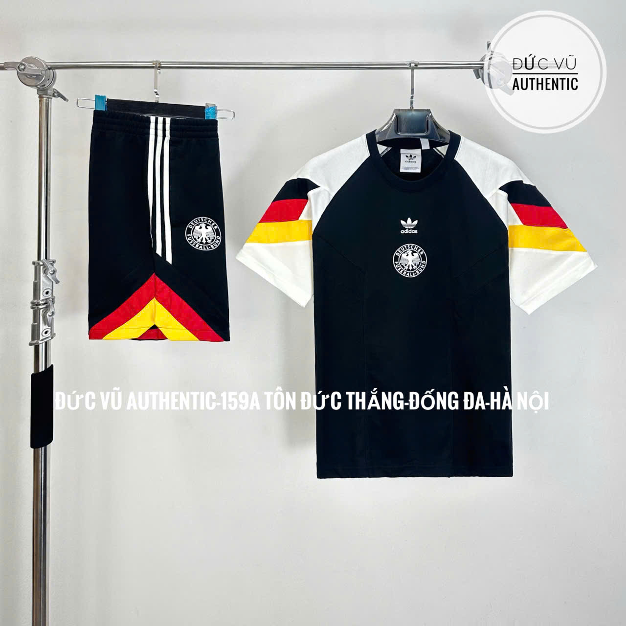 Set thể thao đội tuyển Đức phối Adidas sọc quốc kỳ