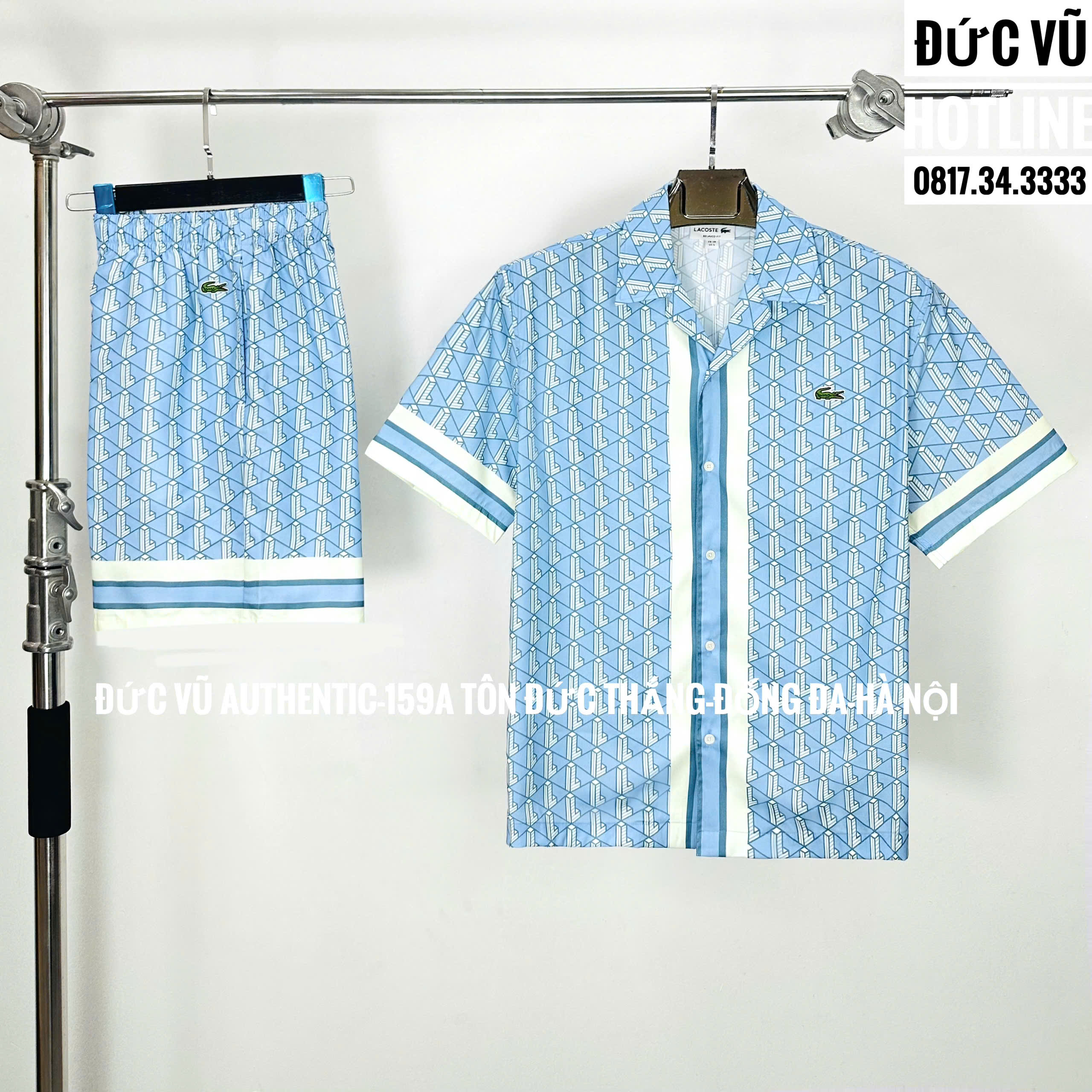 Set Lacoste Họa Tiết Xanh Trẻ Trung