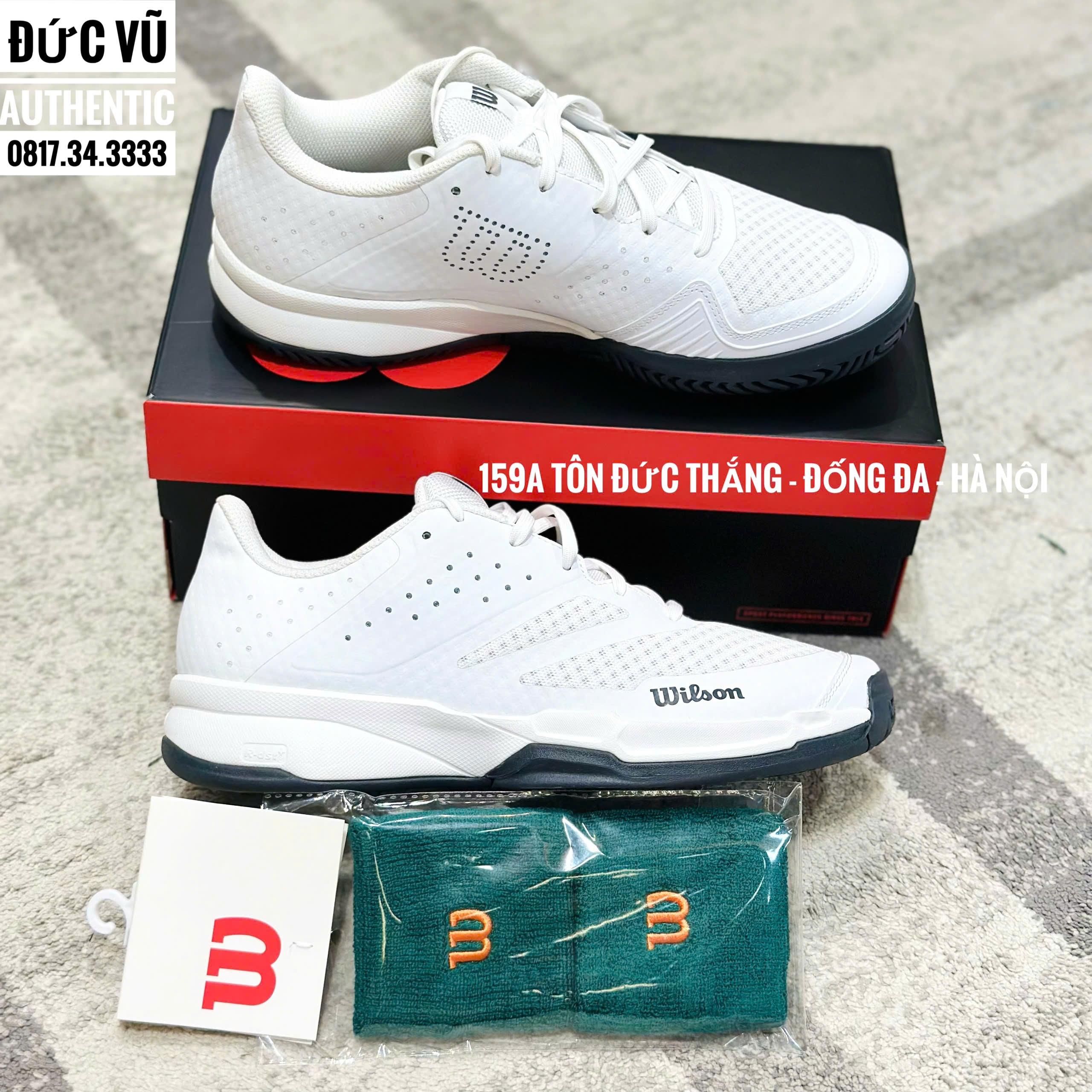 Giày Tennis Nam Wilson Rush Pro 4.0 – White/Black
