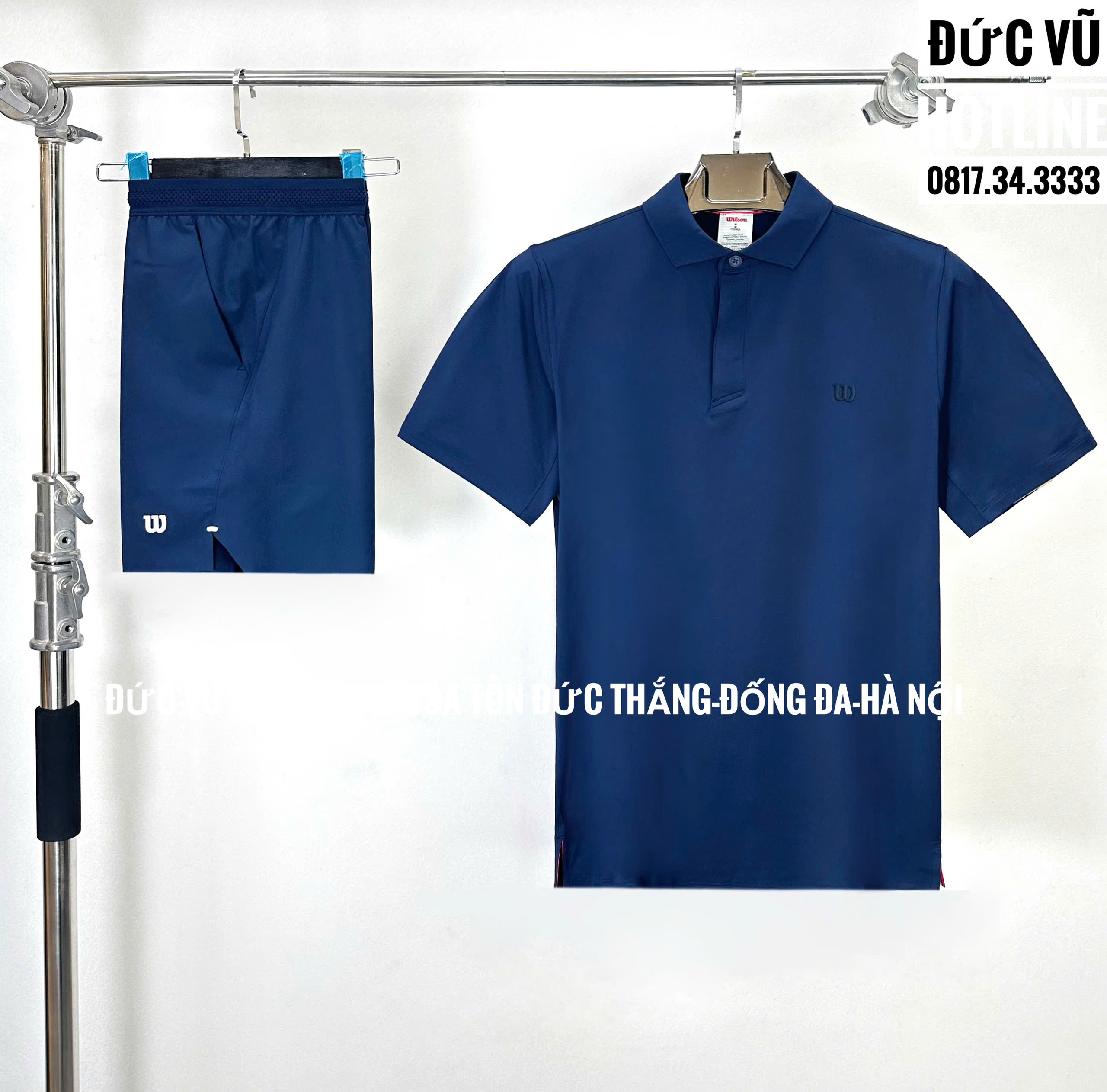 Set Polo Tennis Nam Wilson – Navy Blue