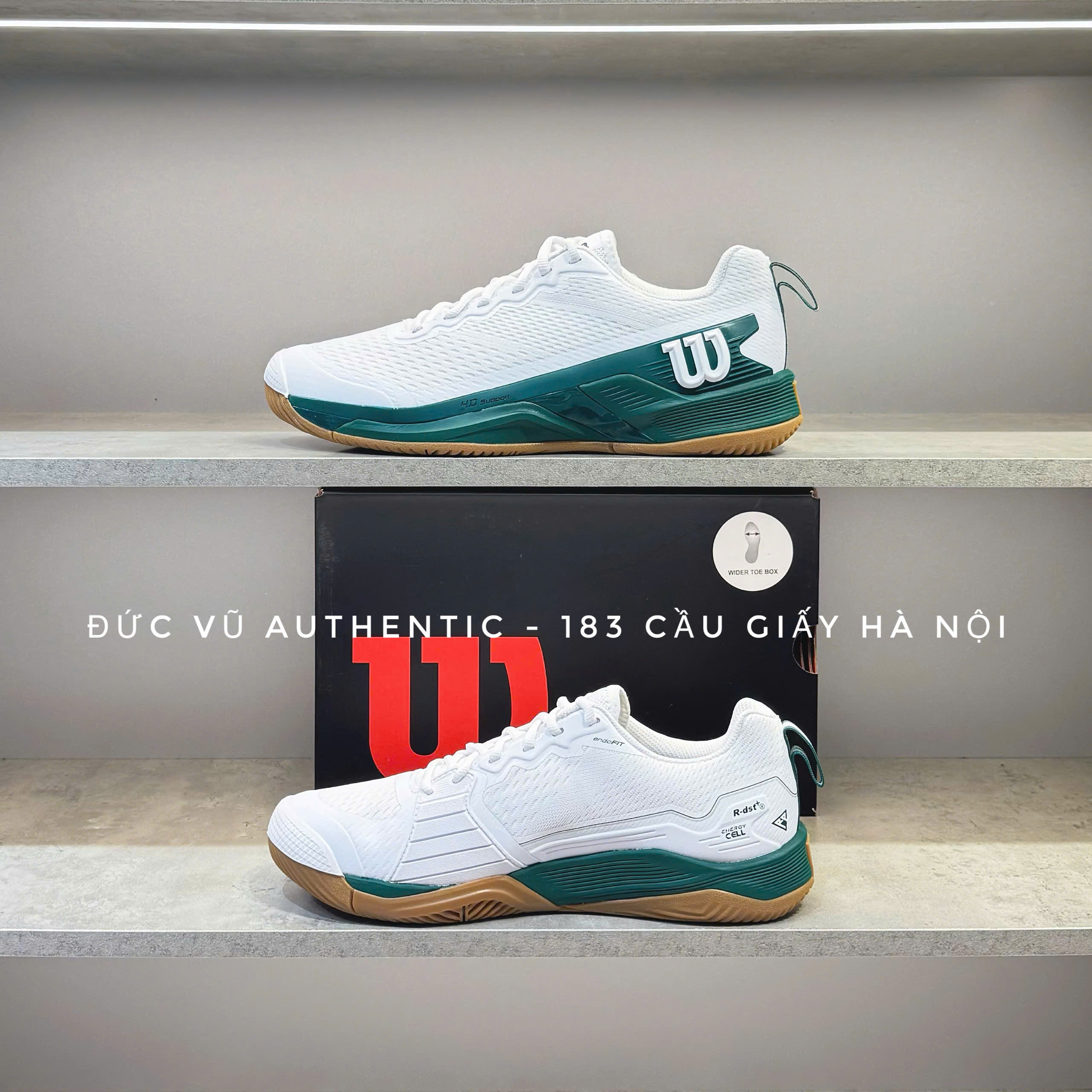 Wilson Rush Pro Ace White Green Gum Sole
