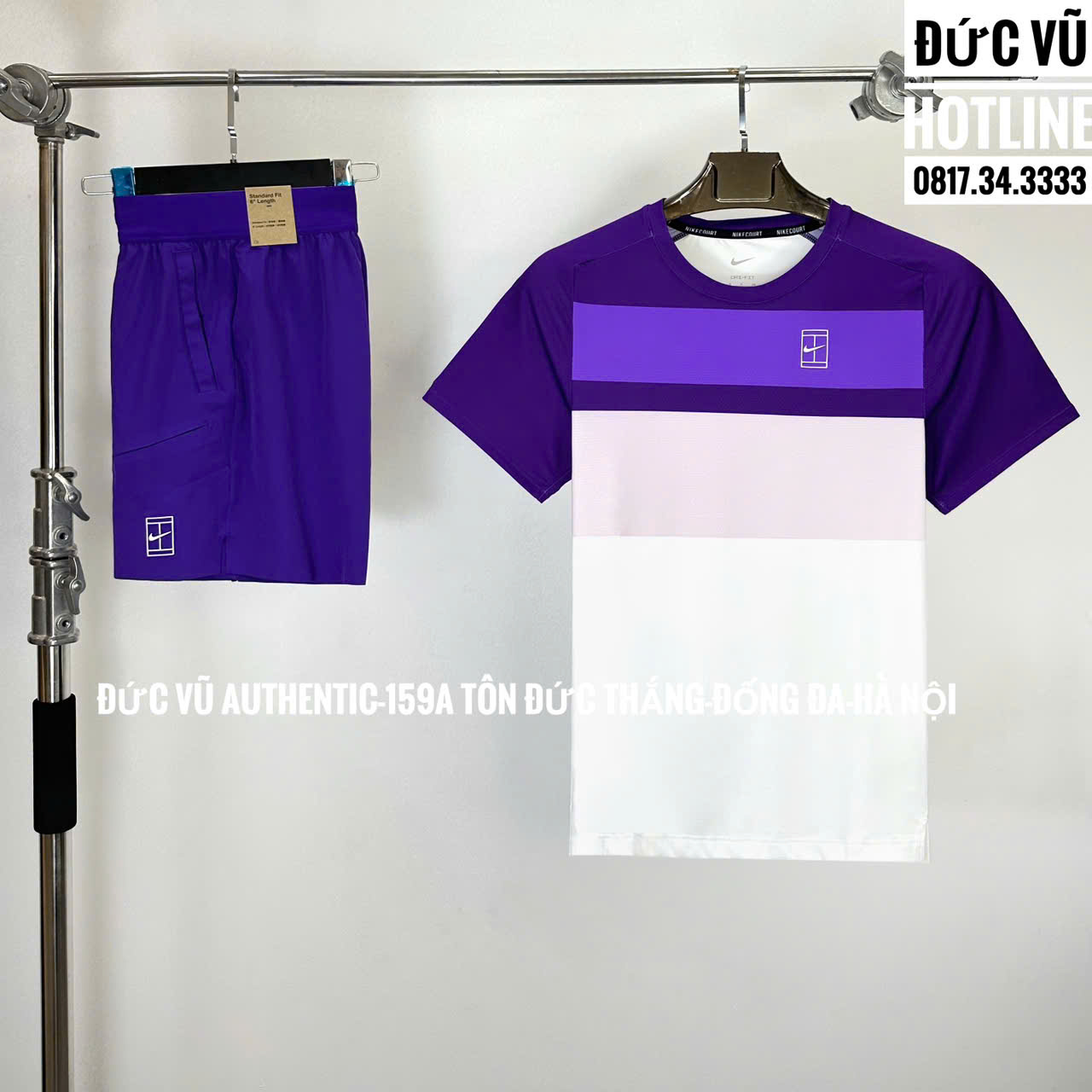 Set thể thao nam Nike Court tím phối màu khối