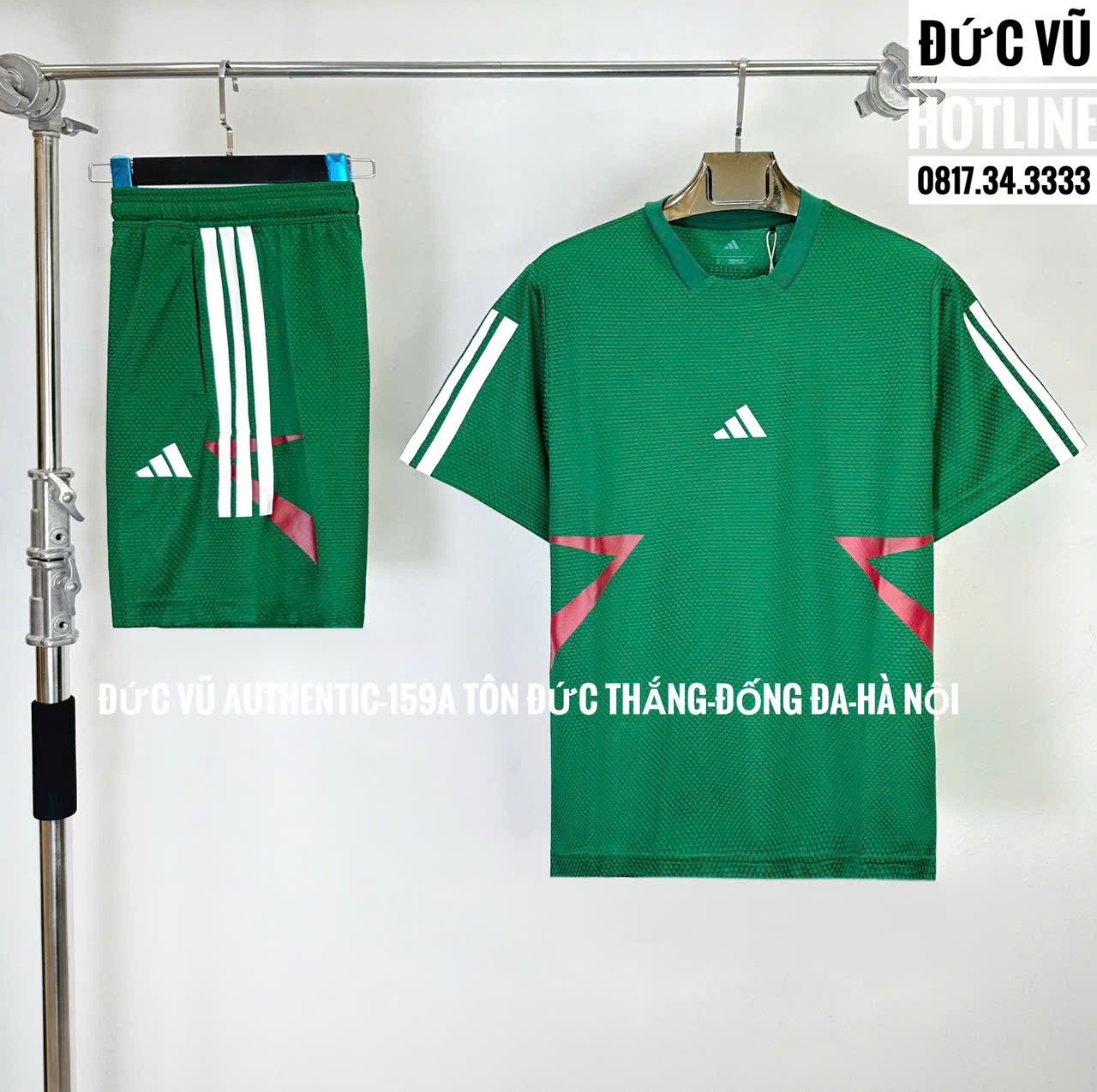 Set thể thao Adidas Training Xanh Lá – Basic Red Accent