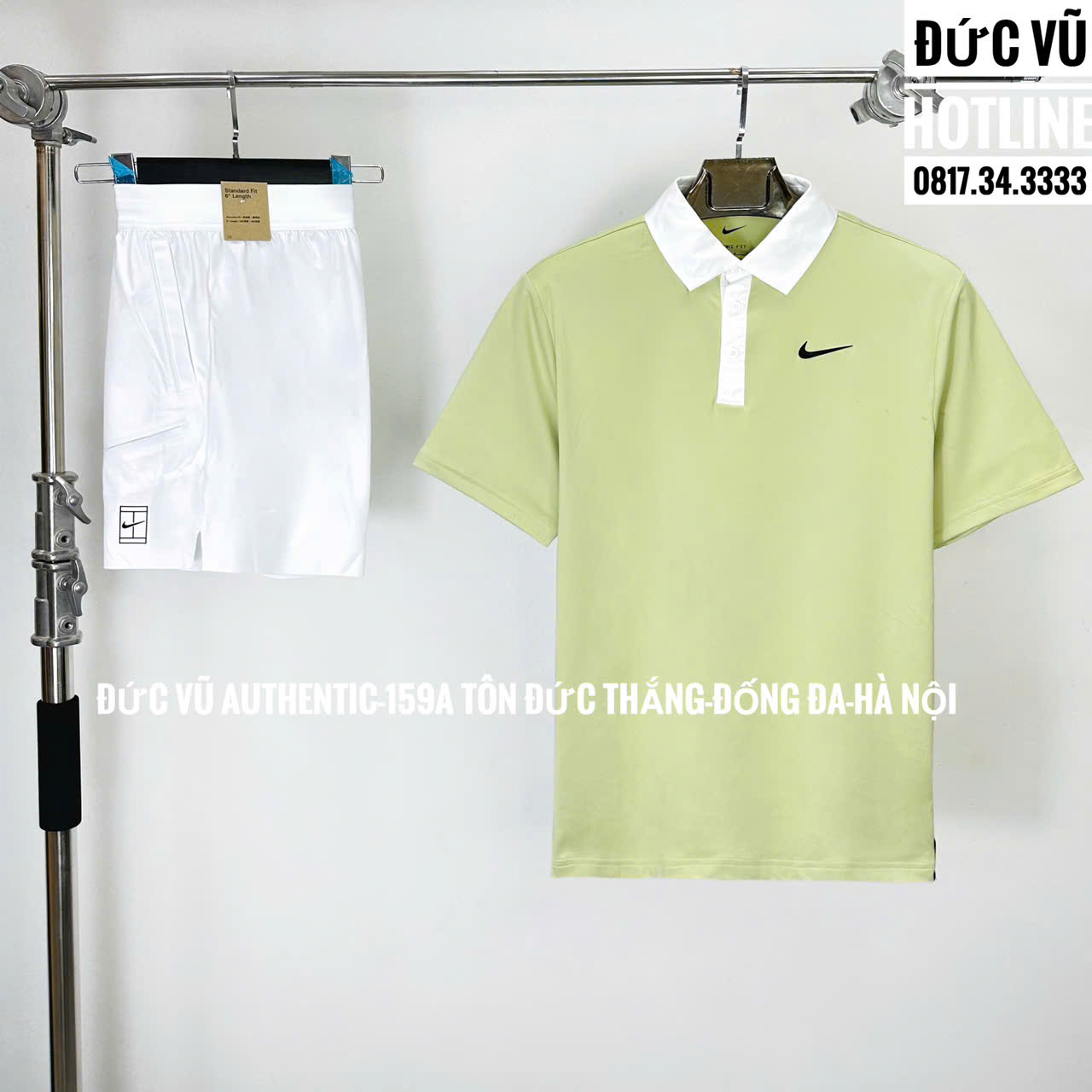 Set Nike Polo Pastel Trắng Xanh Lá Non