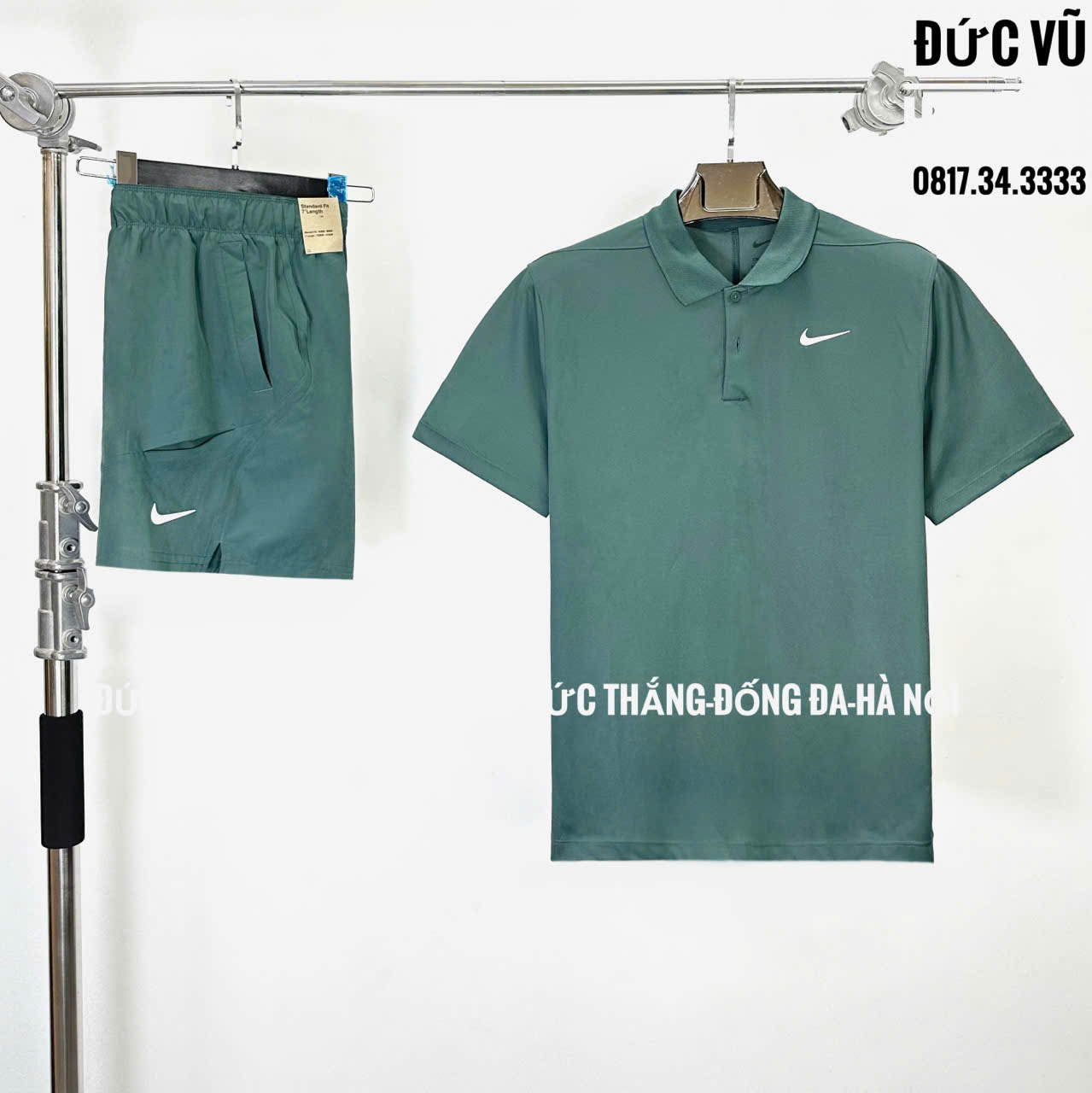 Set Nike Polo Xanh Rêu Nam