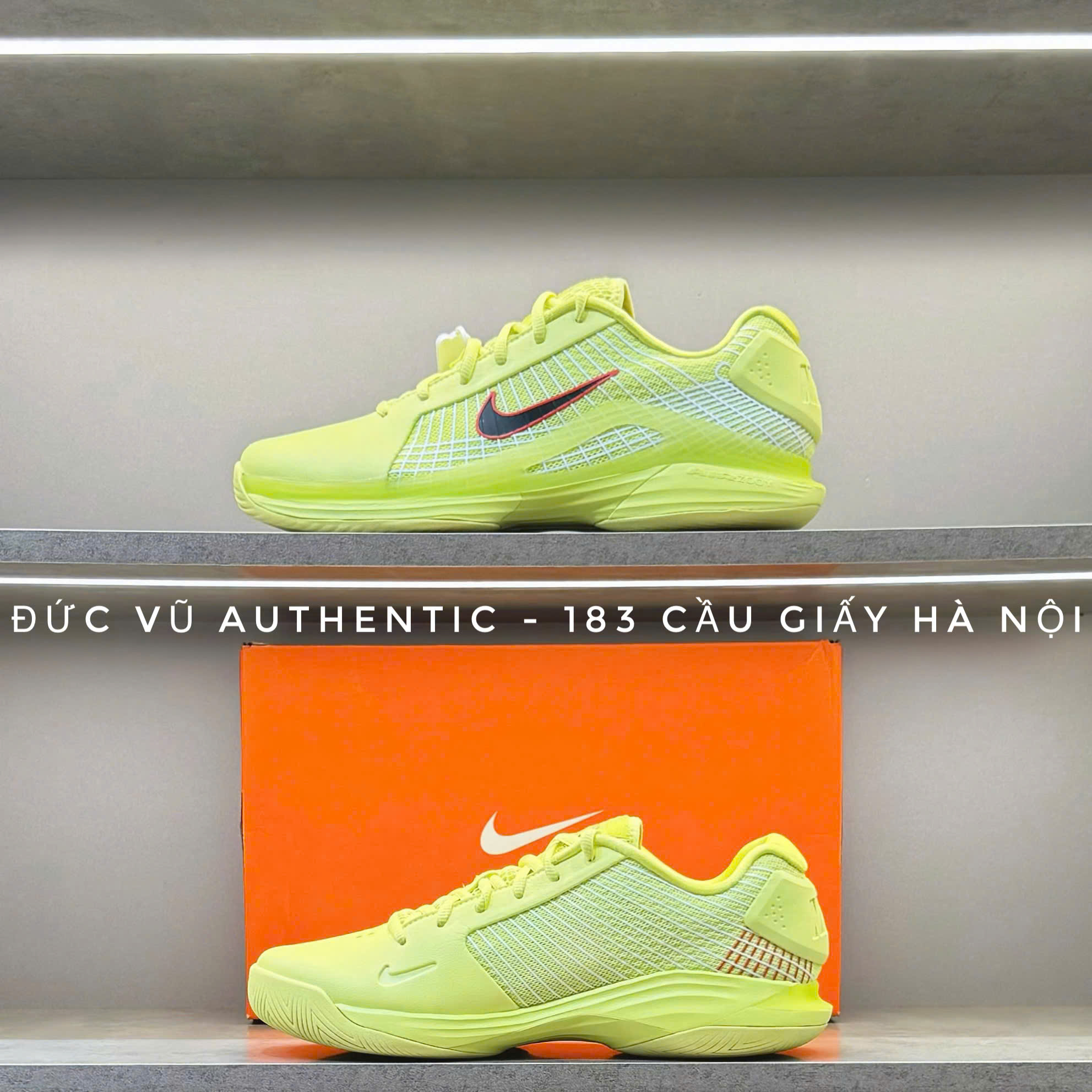 NikeCourt Air Zoom Vapor 11 (Volt/Black-White)