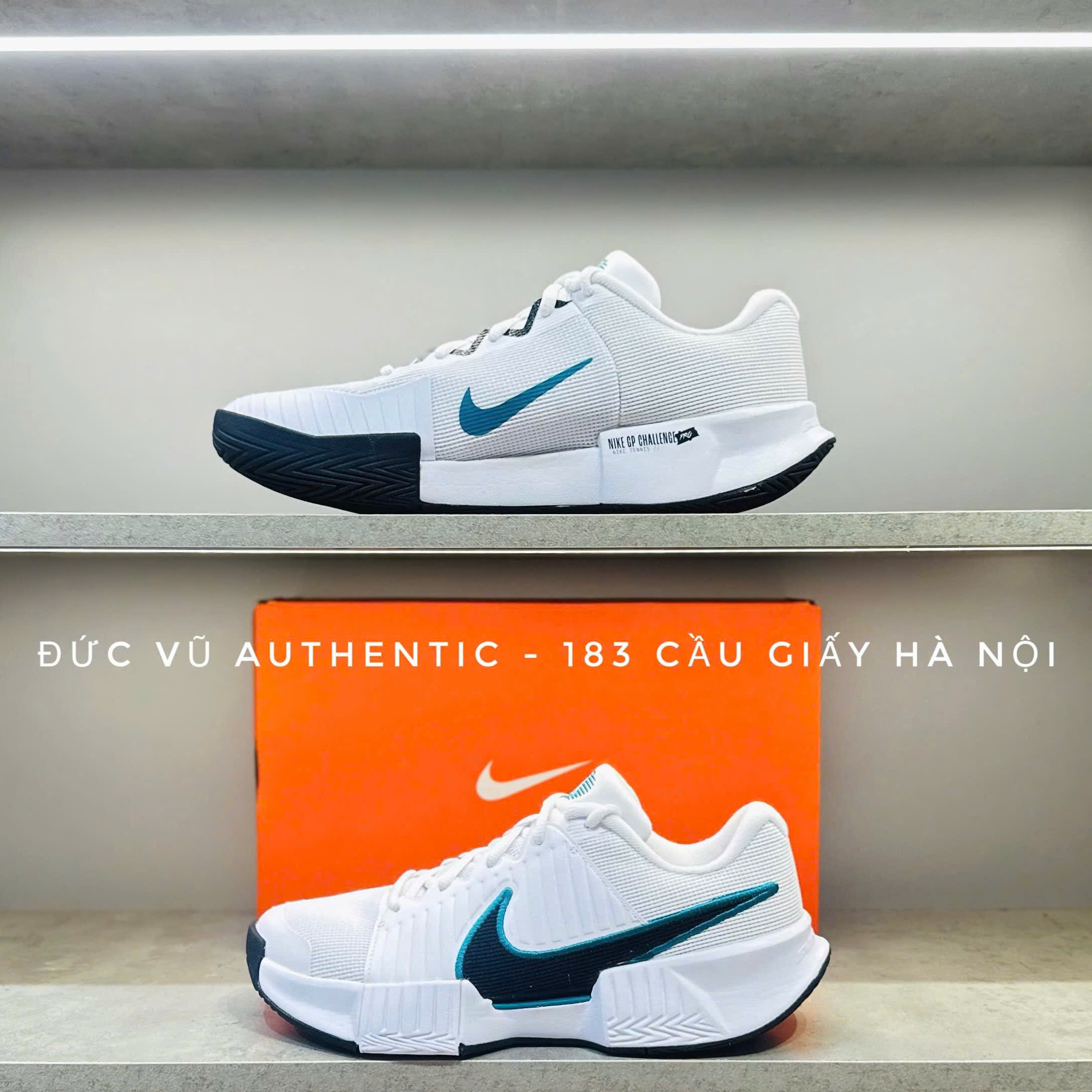 Giày Tennis NikeCourt Zoom GP Challenge 1 – Trắng/Xanh