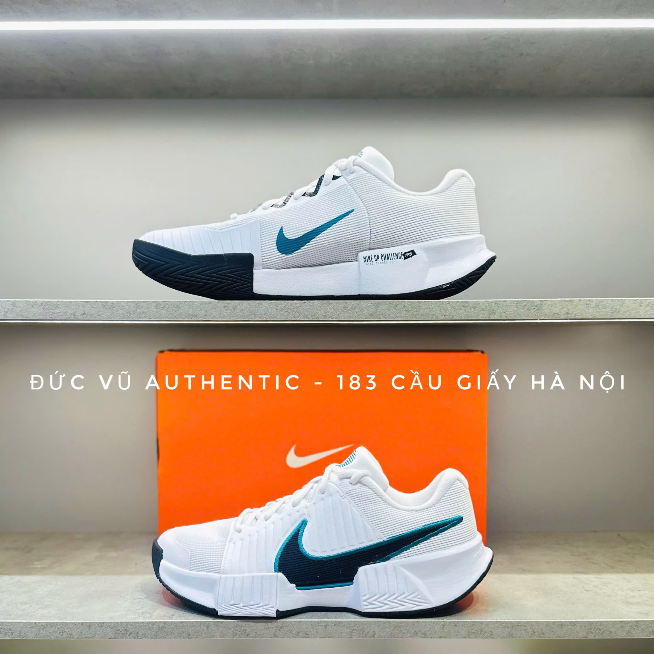 Giày Tennis NikeCourt Zoom GP Challenge 1 – Trắng/Xanh