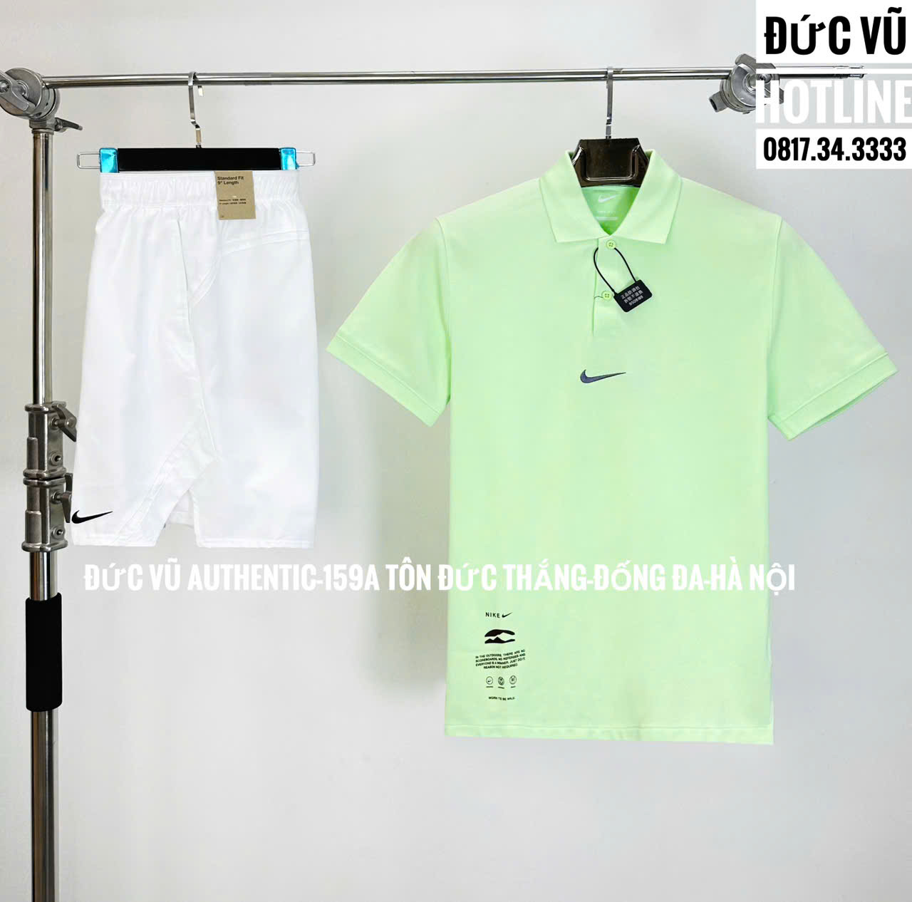 Set thể thao nam Nike polo xanh mint – mát mẻ, hiện đại, chuẩn phong cách mùa hè