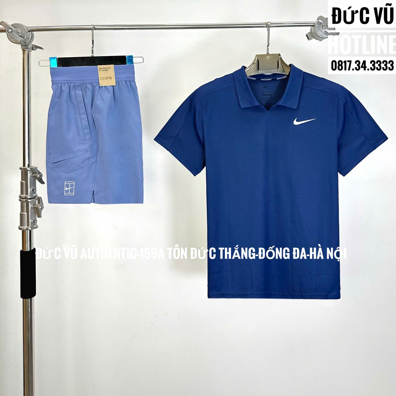 Set thể thao nam Nike Court xanh biển phối xanh pastel – đẳng cấp chuẩn vận động viên
